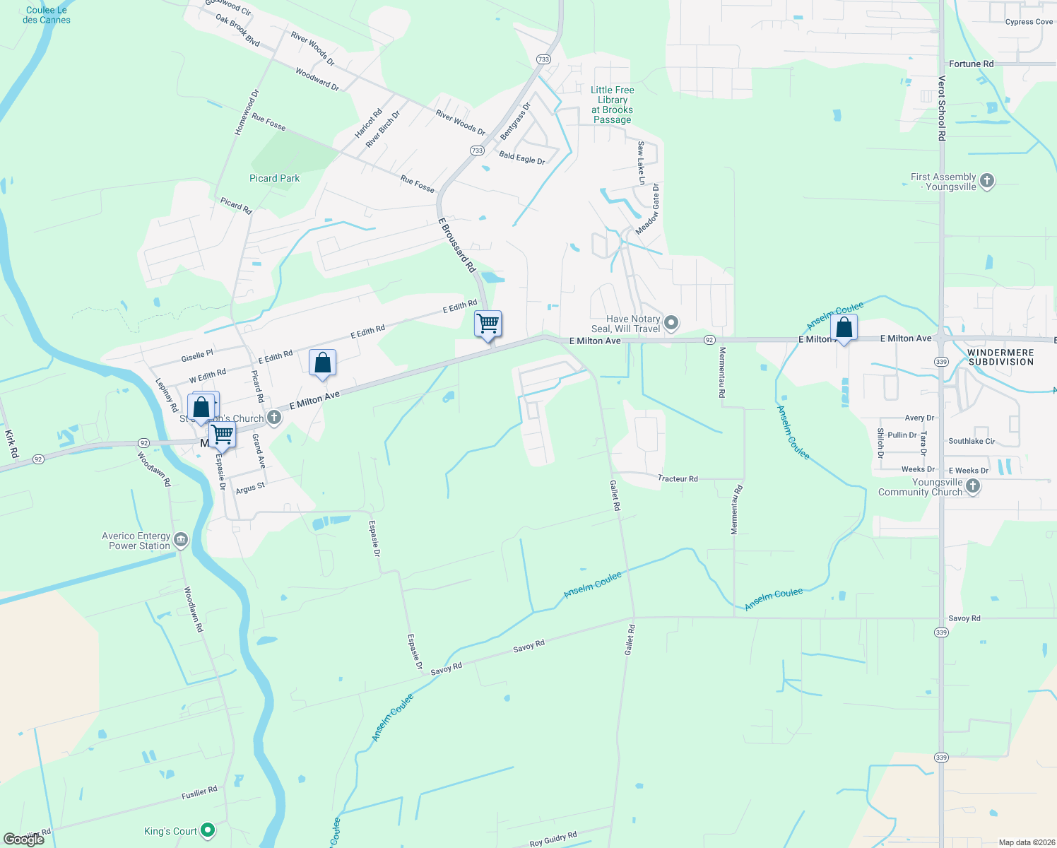 map of restaurants, bars, coffee shops, grocery stores, and more near 500 King Arthurs Way in Youngsville