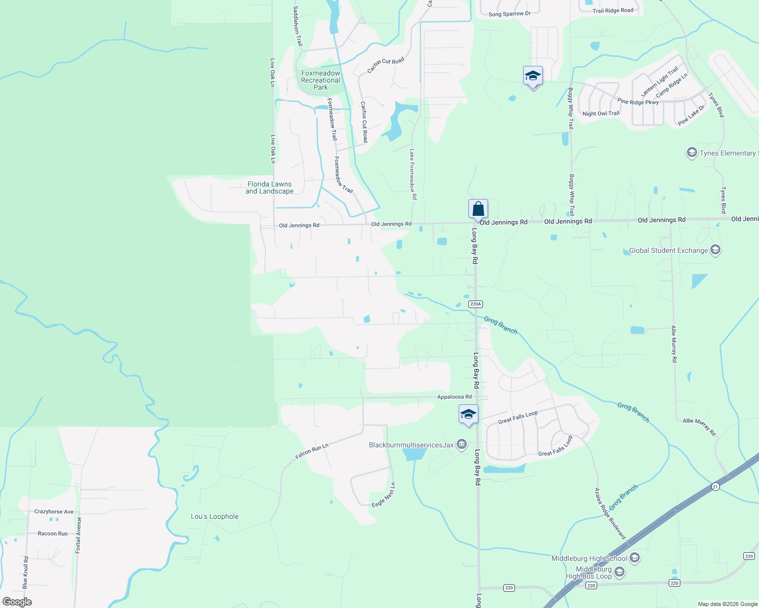 map of restaurants, bars, coffee shops, grocery stores, and more near 4064-1 Mustang Road in Middleburg