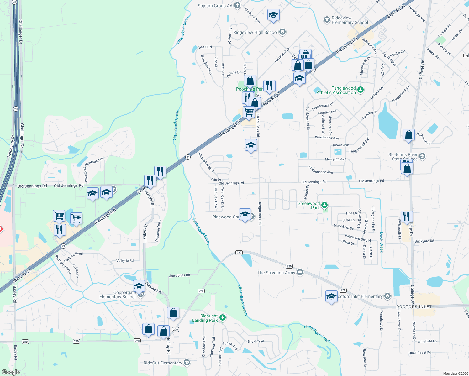 map of restaurants, bars, coffee shops, grocery stores, and more near 415 Old Jennings Road in Middleburg