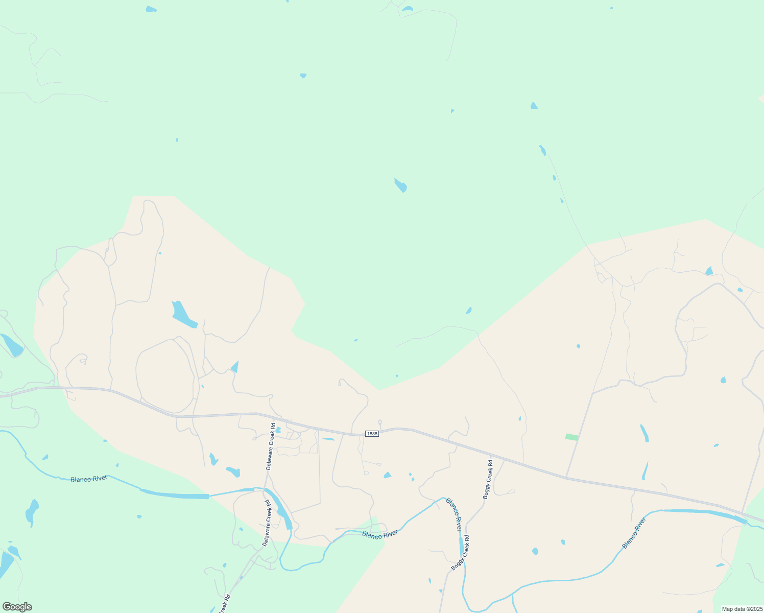 map of restaurants, bars, coffee shops, grocery stores, and more near 7327 Lindendale Road in Blanco