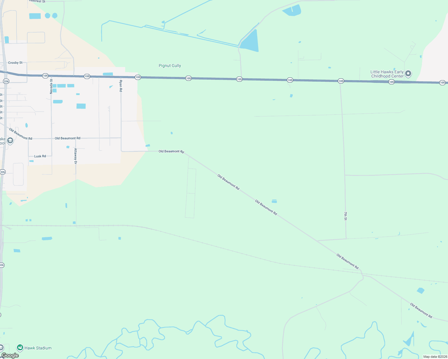 map of restaurants, bars, coffee shops, grocery stores, and more near Old Beaumont Rd in Sour Lake