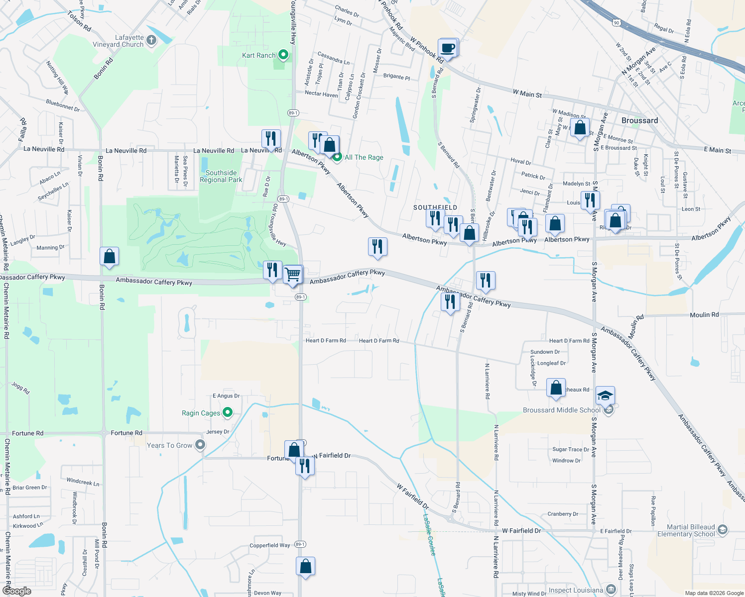 map of restaurants, bars, coffee shops, grocery stores, and more near 299 Papershell Dr in Youngsville