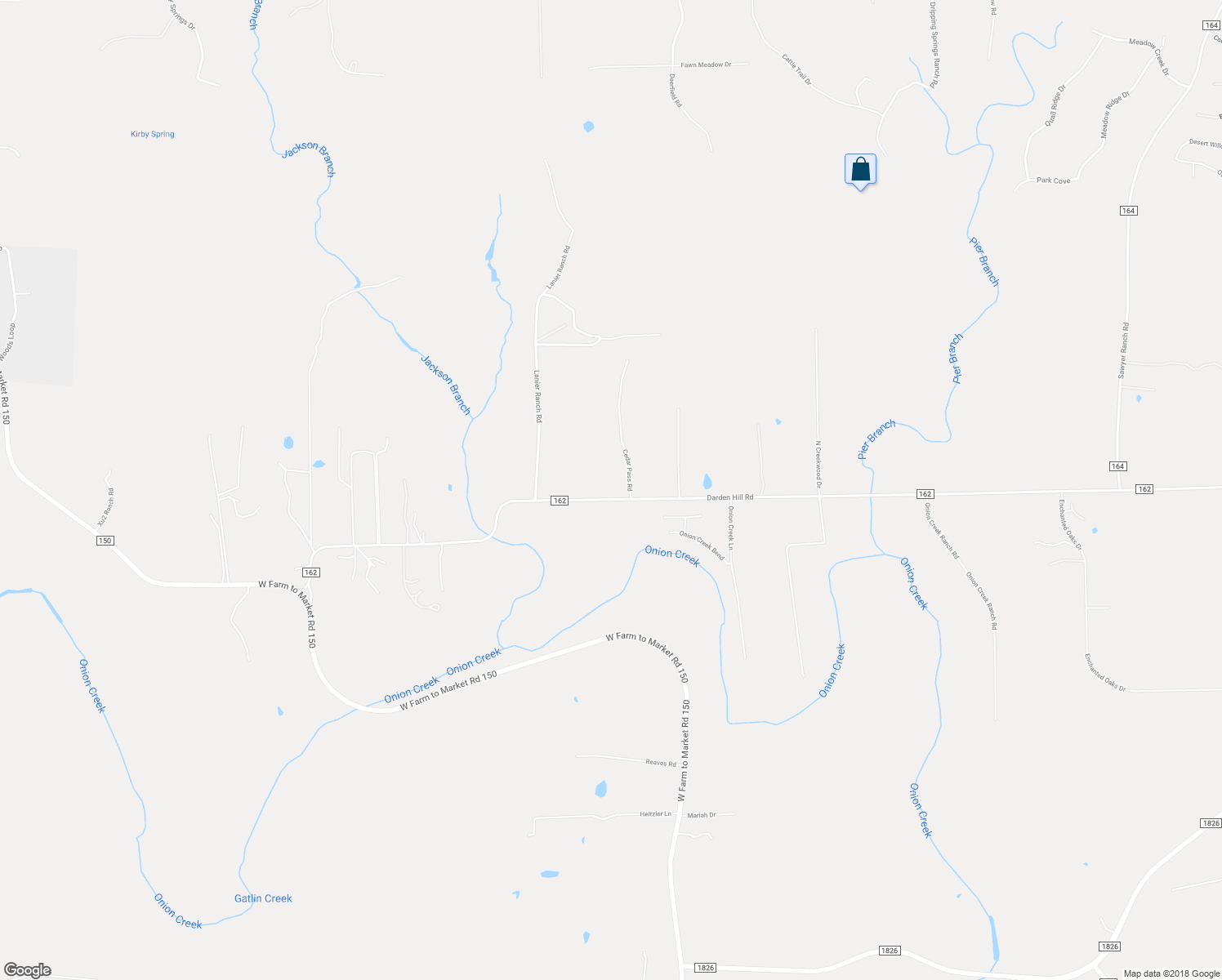 map of restaurants, bars, coffee shops, grocery stores, and more near 1129 Cedar Pass Road in Driftwood