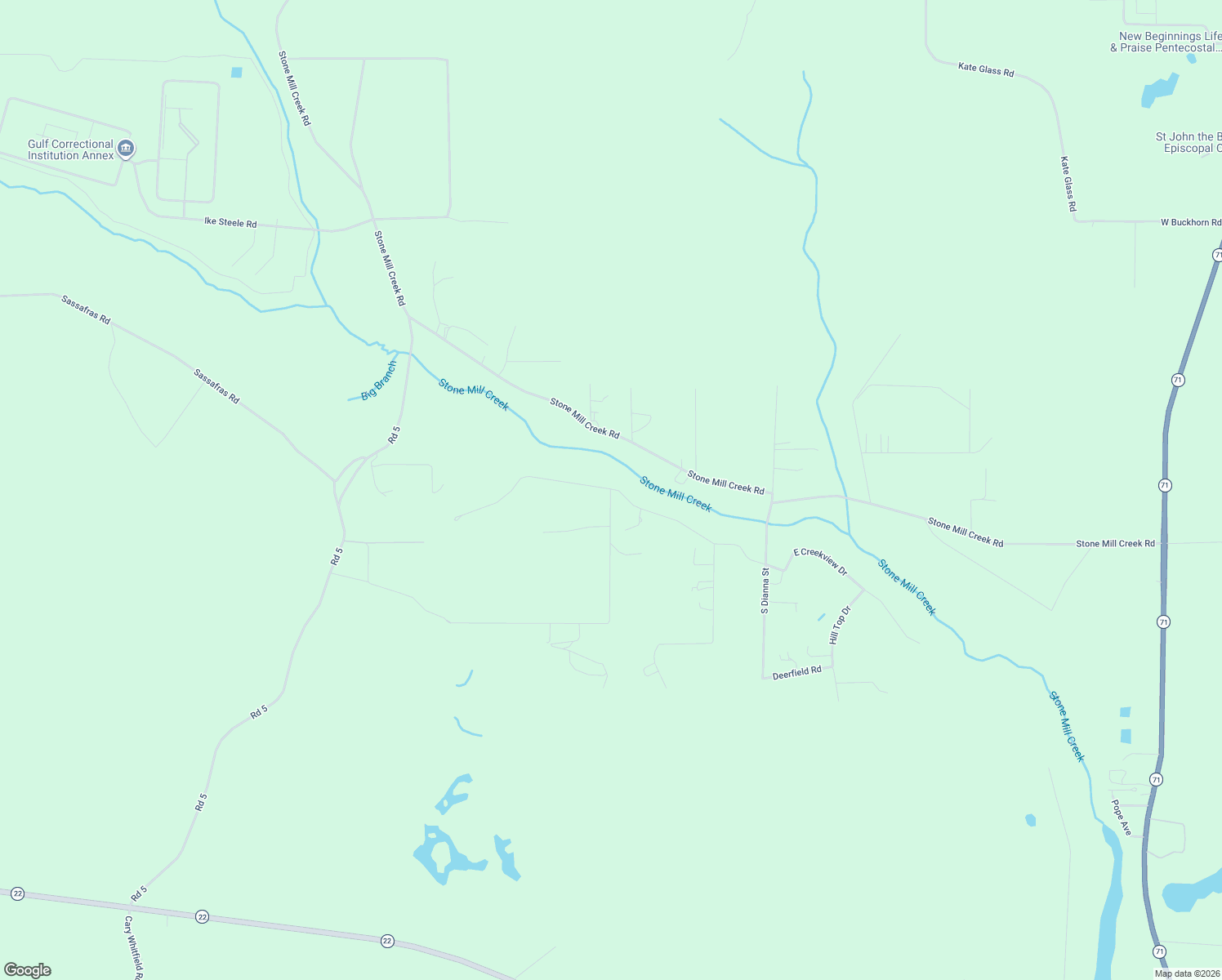 map of restaurants, bars, coffee shops, grocery stores, and more near 984 Griffin Road in Wewahitchka