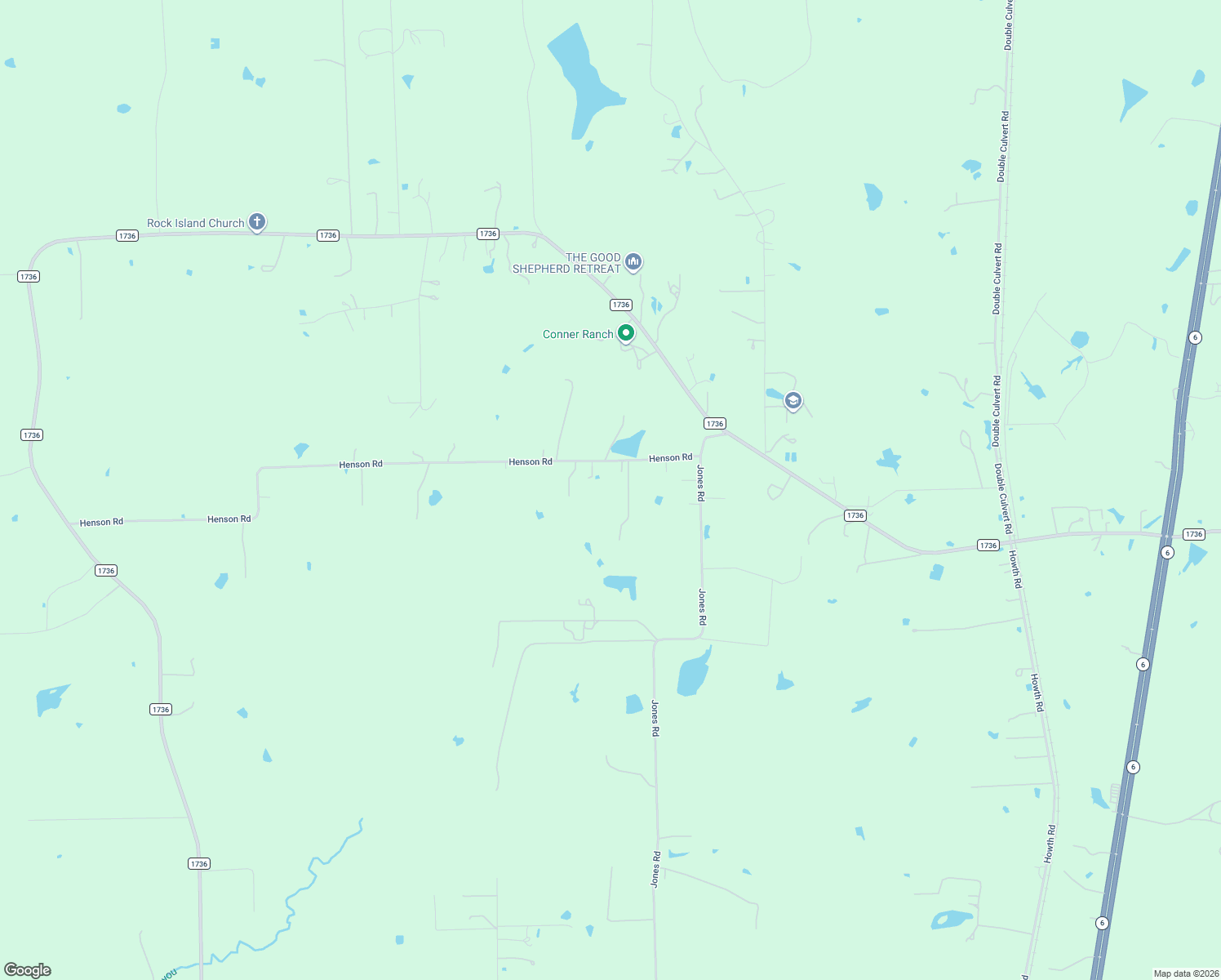 map of restaurants, bars, coffee shops, grocery stores, and more near 42857 Henson Rd in Hempstead