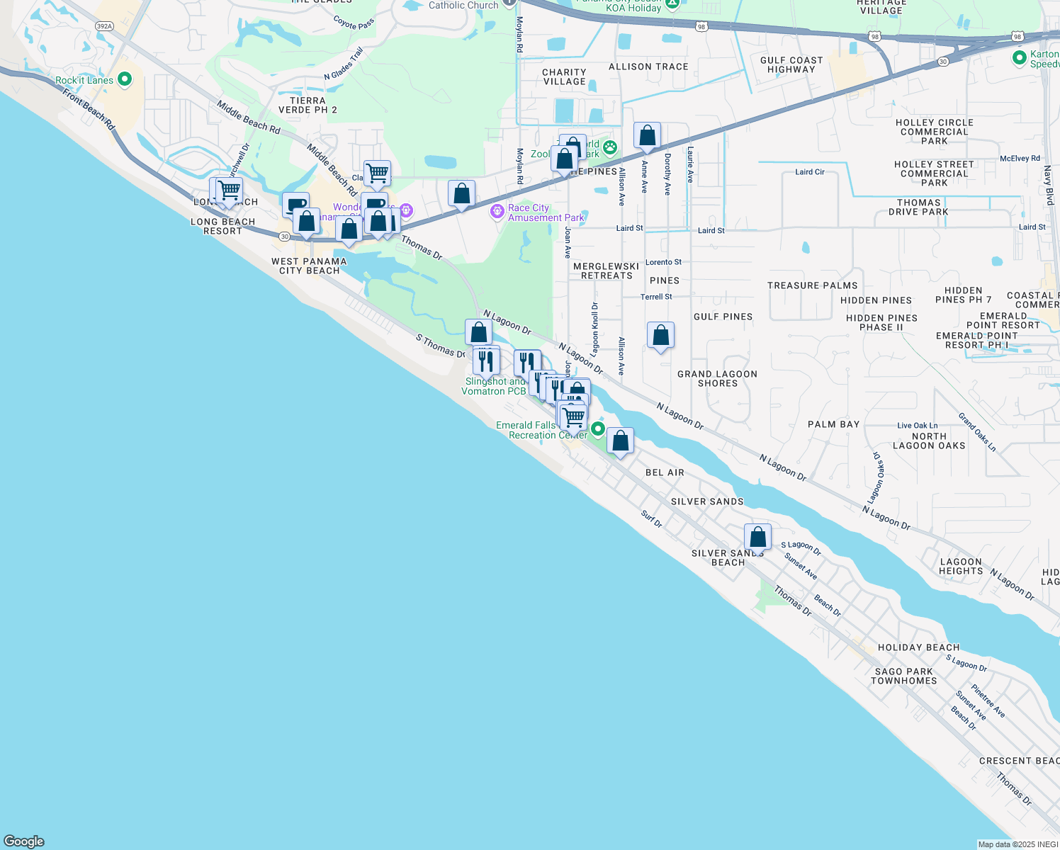 Map Of Thomas Drive Panama City Beach Map Of Thomas Drive Panama City Beach