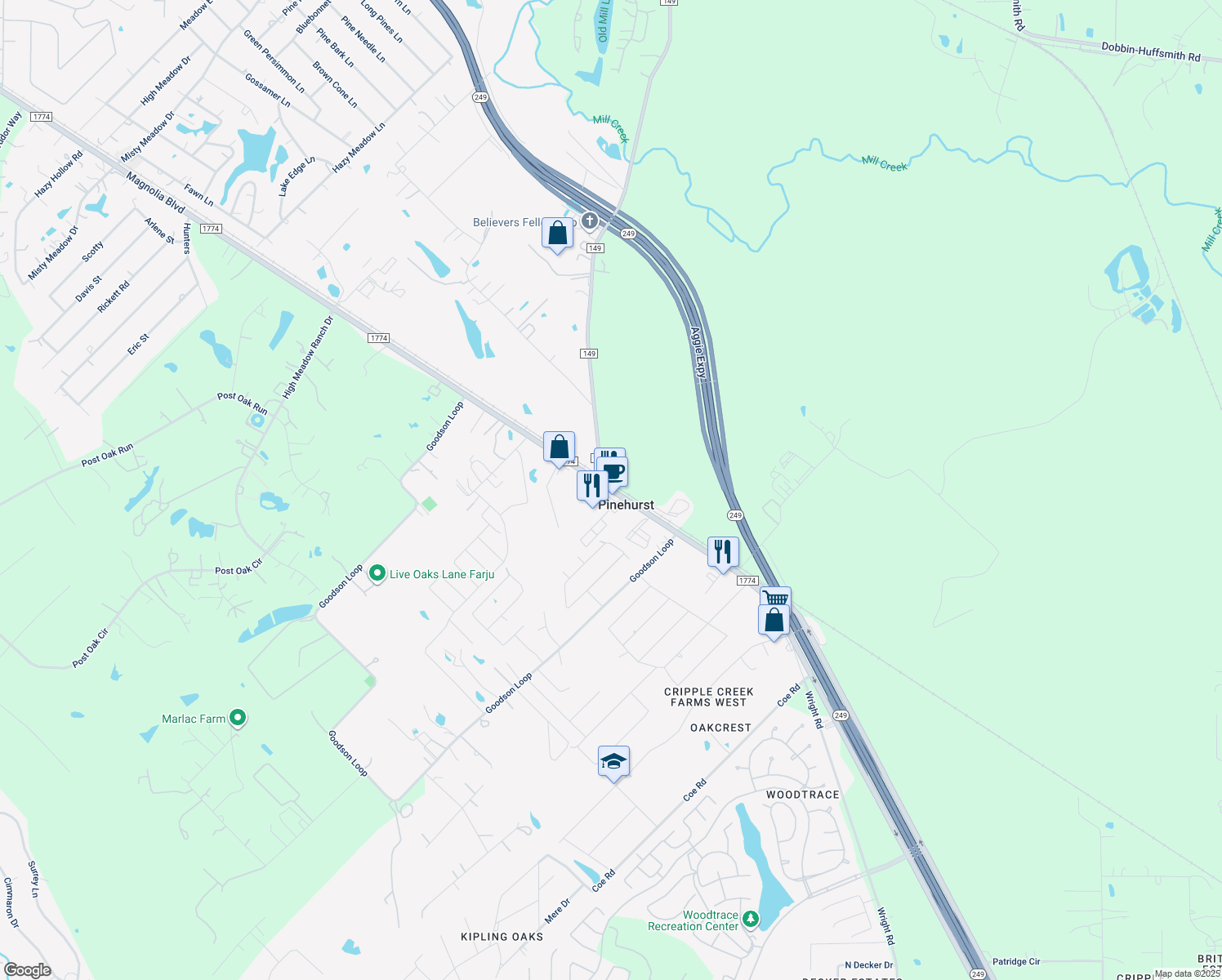 35427 Highway 249, Pinehurst TX Walk Score