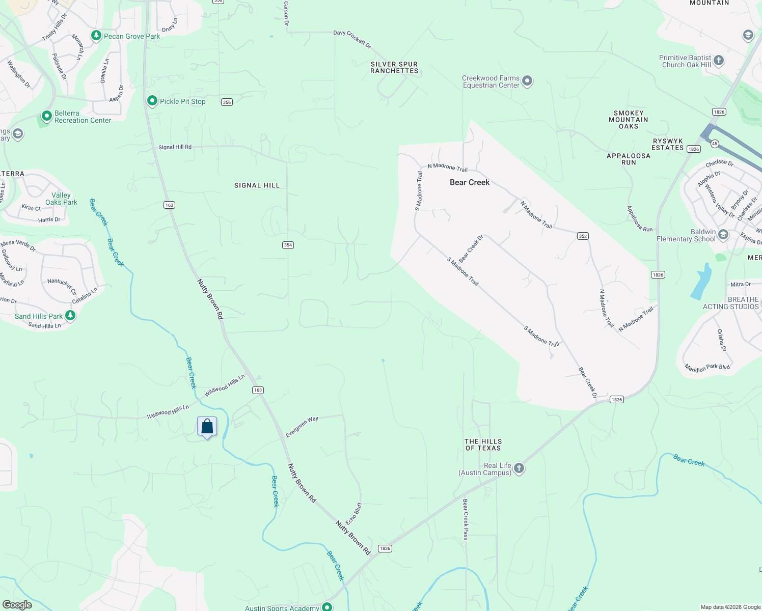 map of restaurants, bars, coffee shops, grocery stores, and more near 1500 Kemp Hills Drive in Austin