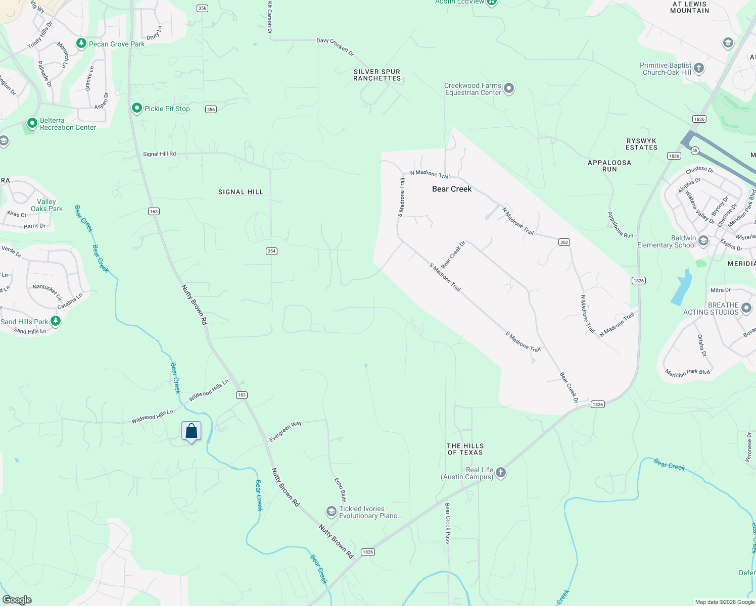map of restaurants, bars, coffee shops, grocery stores, and more near 1500 Kemp Hills Drive in Austin
