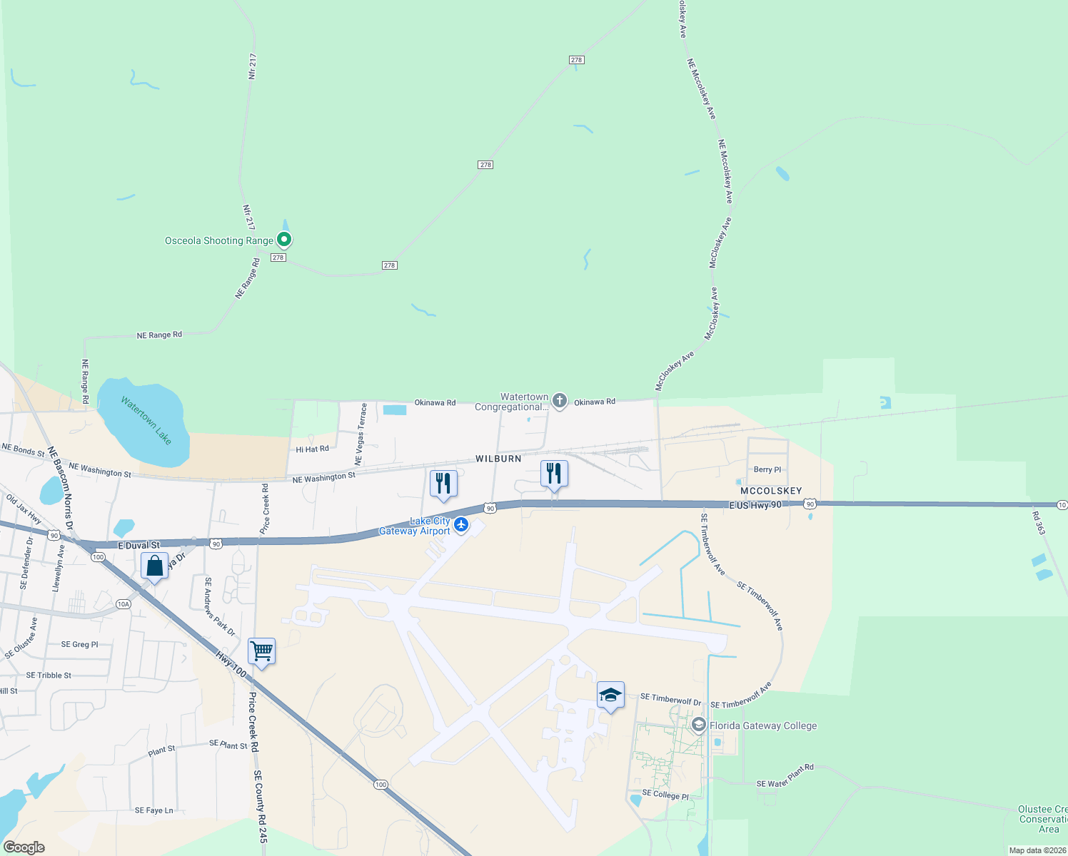 map of restaurants, bars, coffee shops, grocery stores, and more near 180 Plato Glen in Lake City