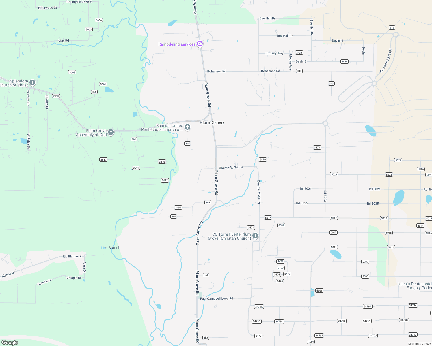 map of restaurants, bars, coffee shops, grocery stores, and more near 8537 Plum Grove Road in Splendora