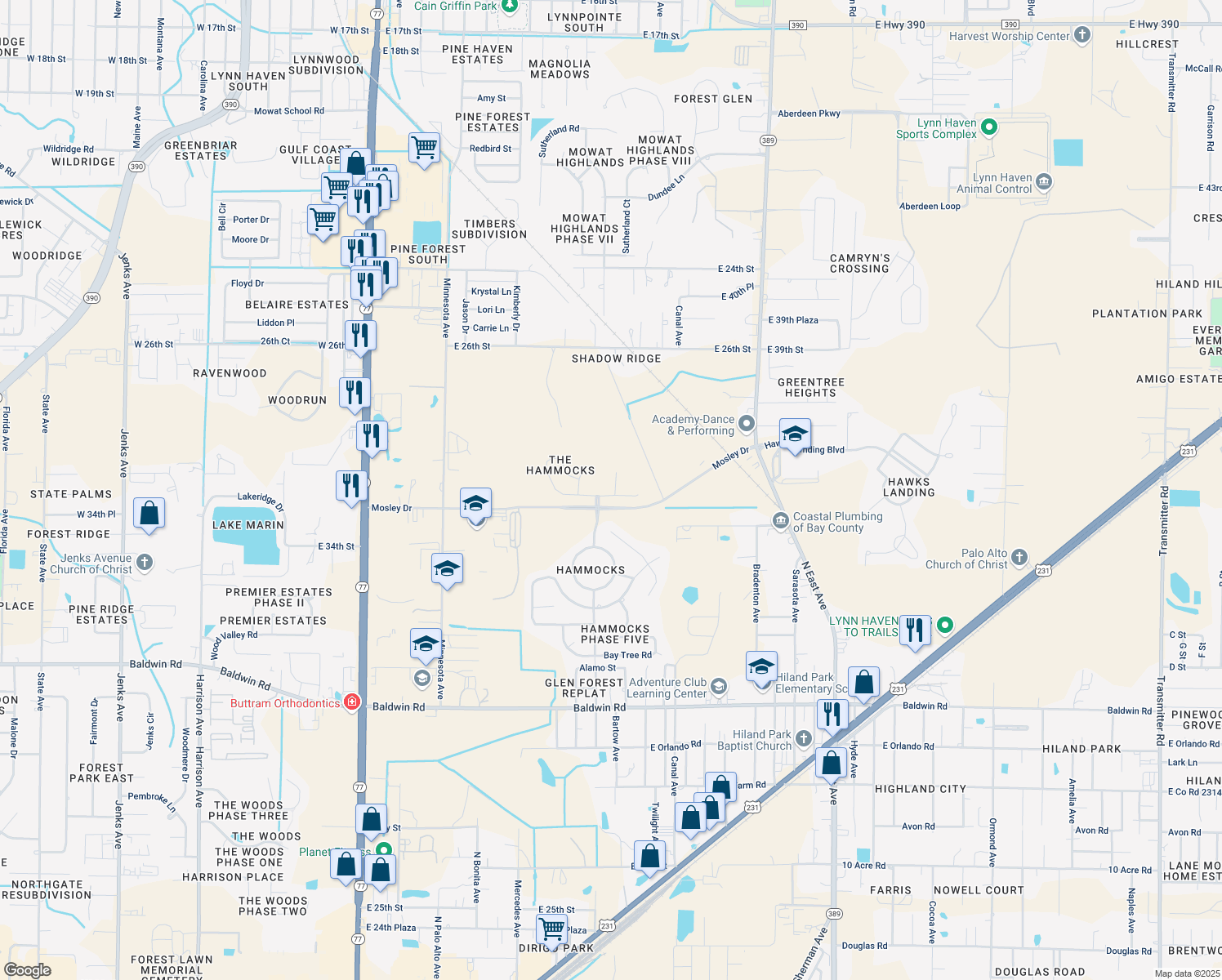3118 Meadow Street, Lynn Haven FL Walk Score