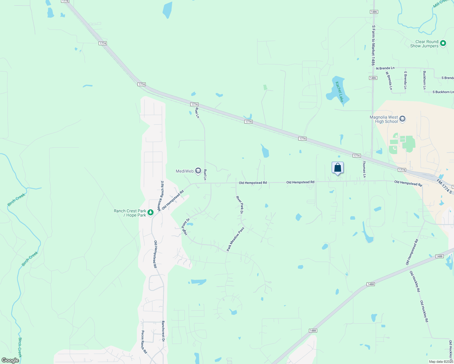 map of restaurants, bars, coffee shops, grocery stores, and more near 34030 Old Hempstead Road in Magnolia