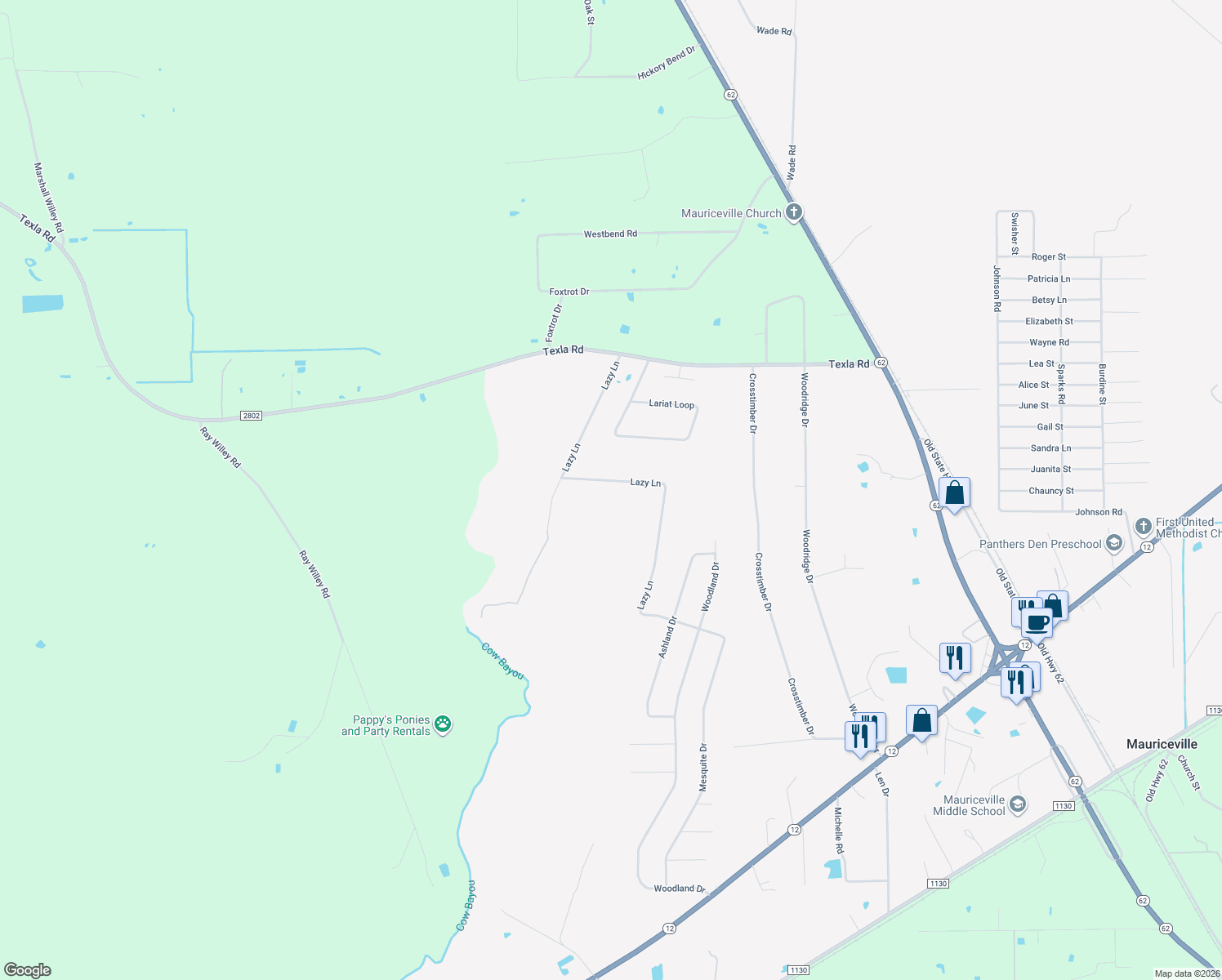 map of restaurants, bars, coffee shops, grocery stores, and more near 6853 Lazy Lane in Orange