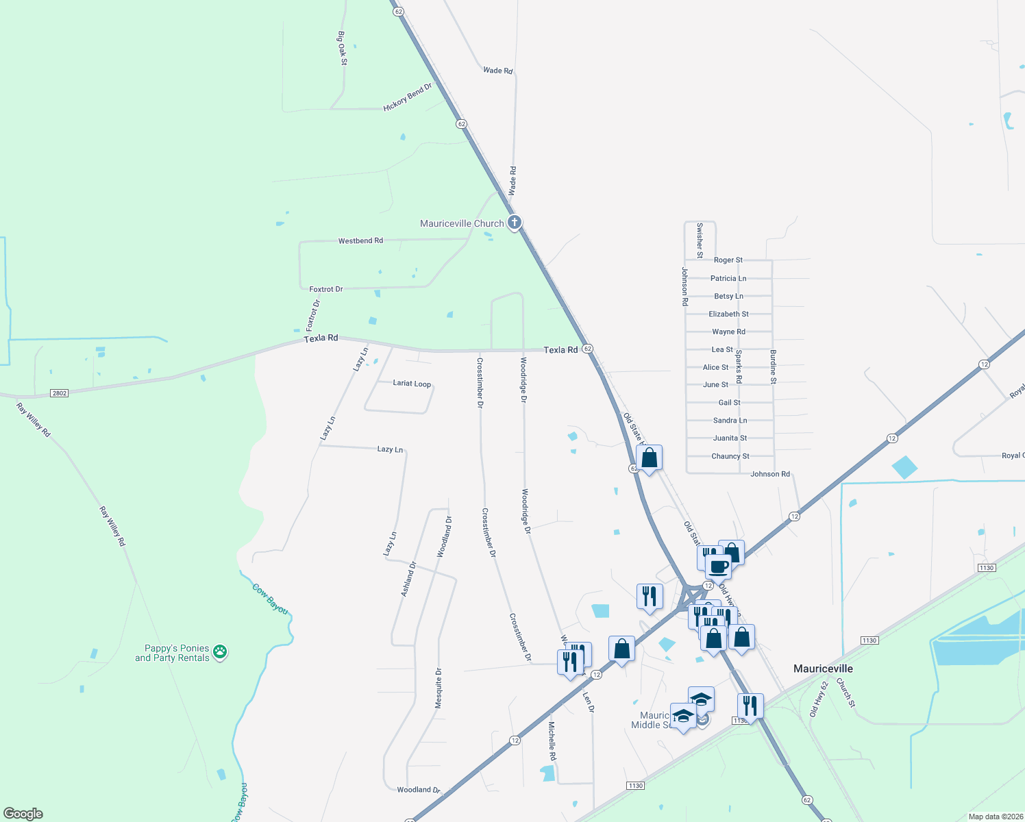 map of restaurants, bars, coffee shops, grocery stores, and more near 6497 Woodridge Dr in Orange