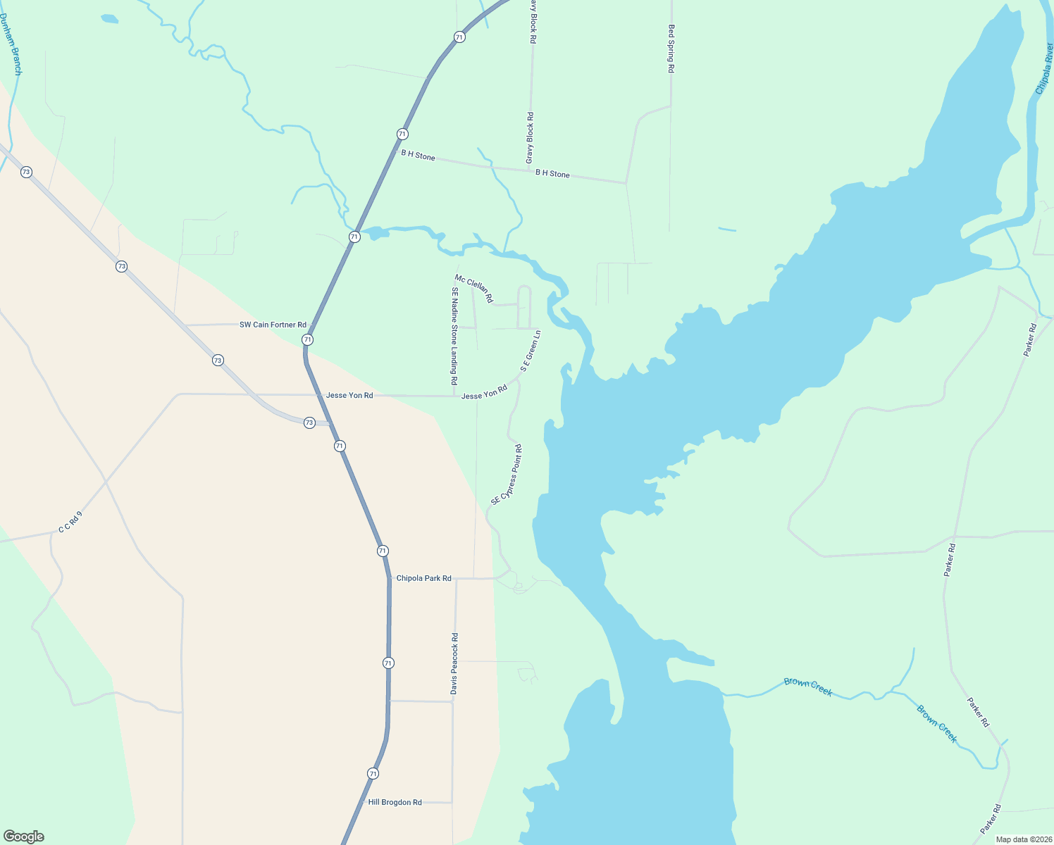 map of restaurants, bars, coffee shops, grocery stores, and more near 2533 Southeast Cypress Point Road in Kinard