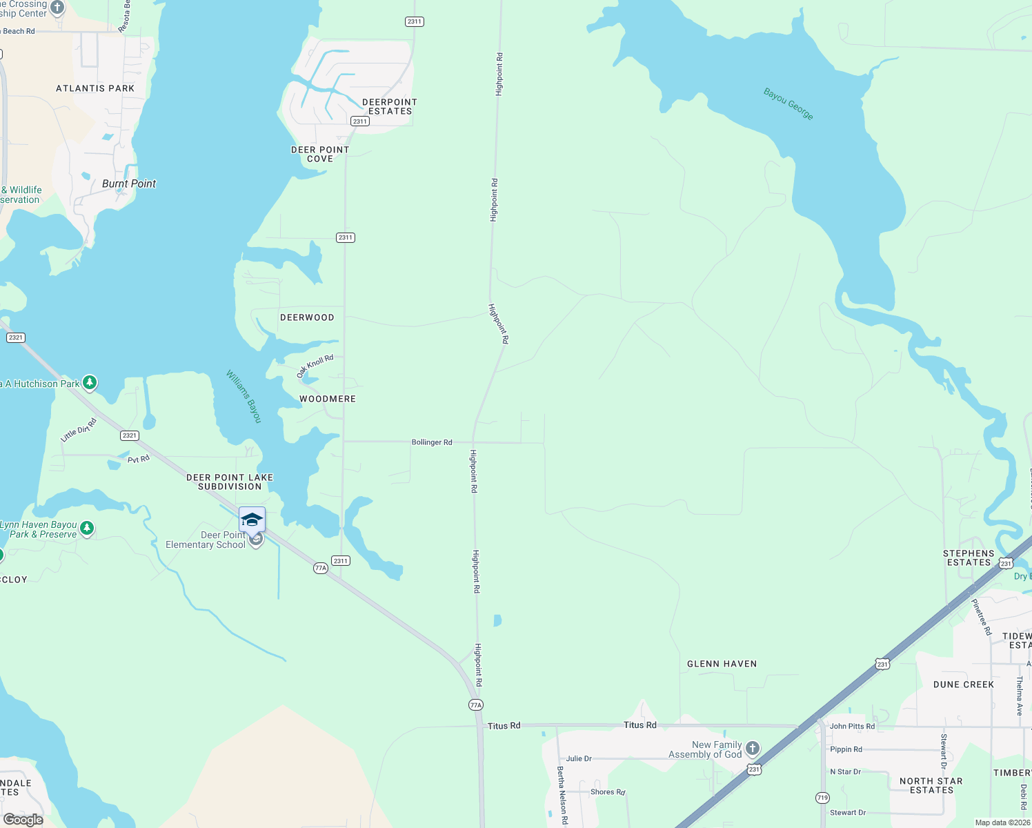 map of restaurants, bars, coffee shops, grocery stores, and more near 6333 Rasch Rd in Panama City