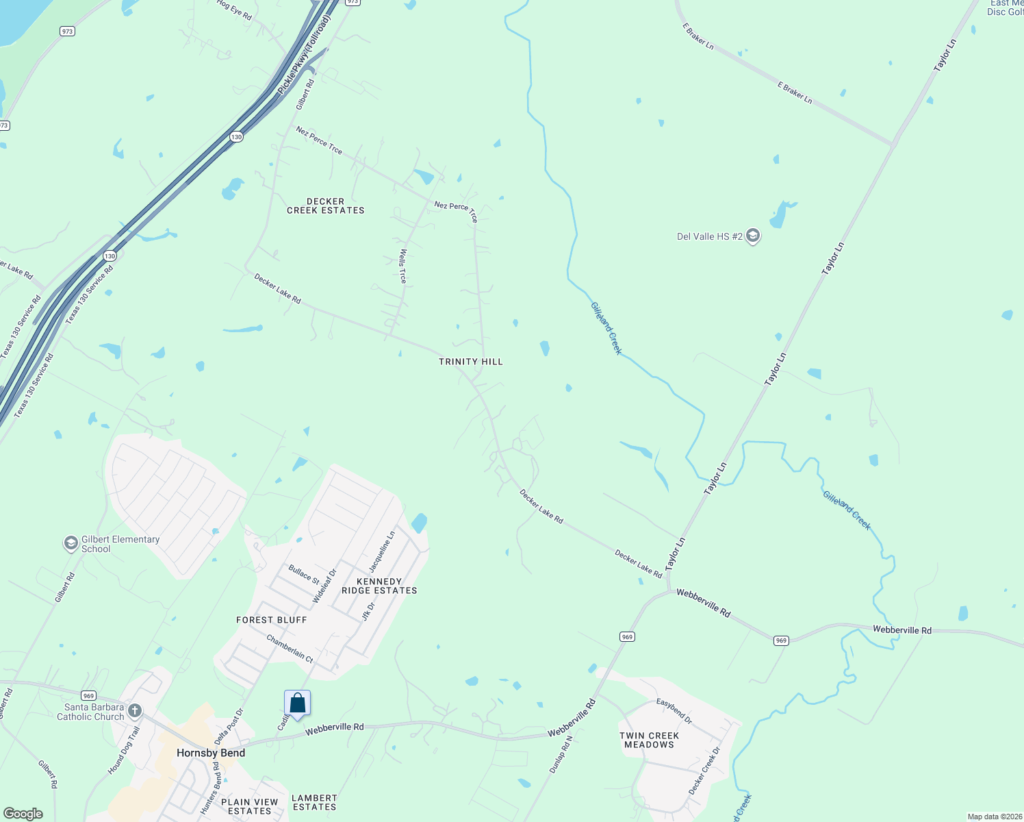 map of restaurants, bars, coffee shops, grocery stores, and more near 16000 Decker Lake Road in Manor