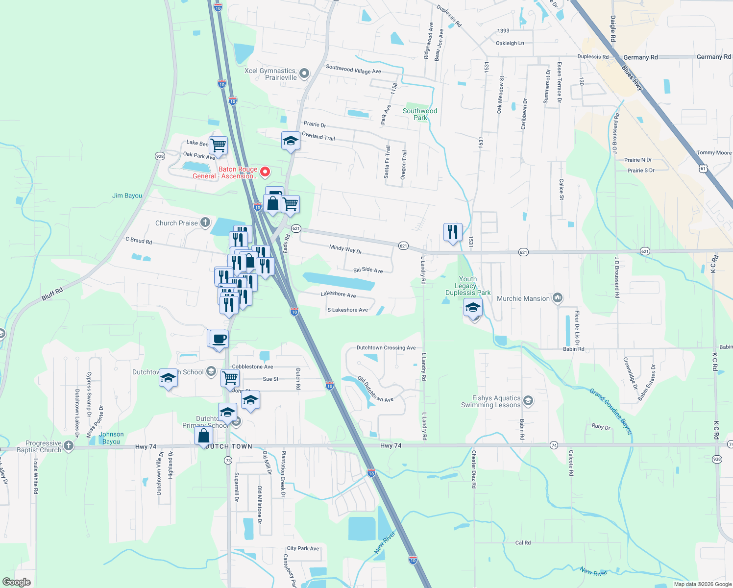 37310 Lakeshore Avenue, Prairieville LA Walk Score
