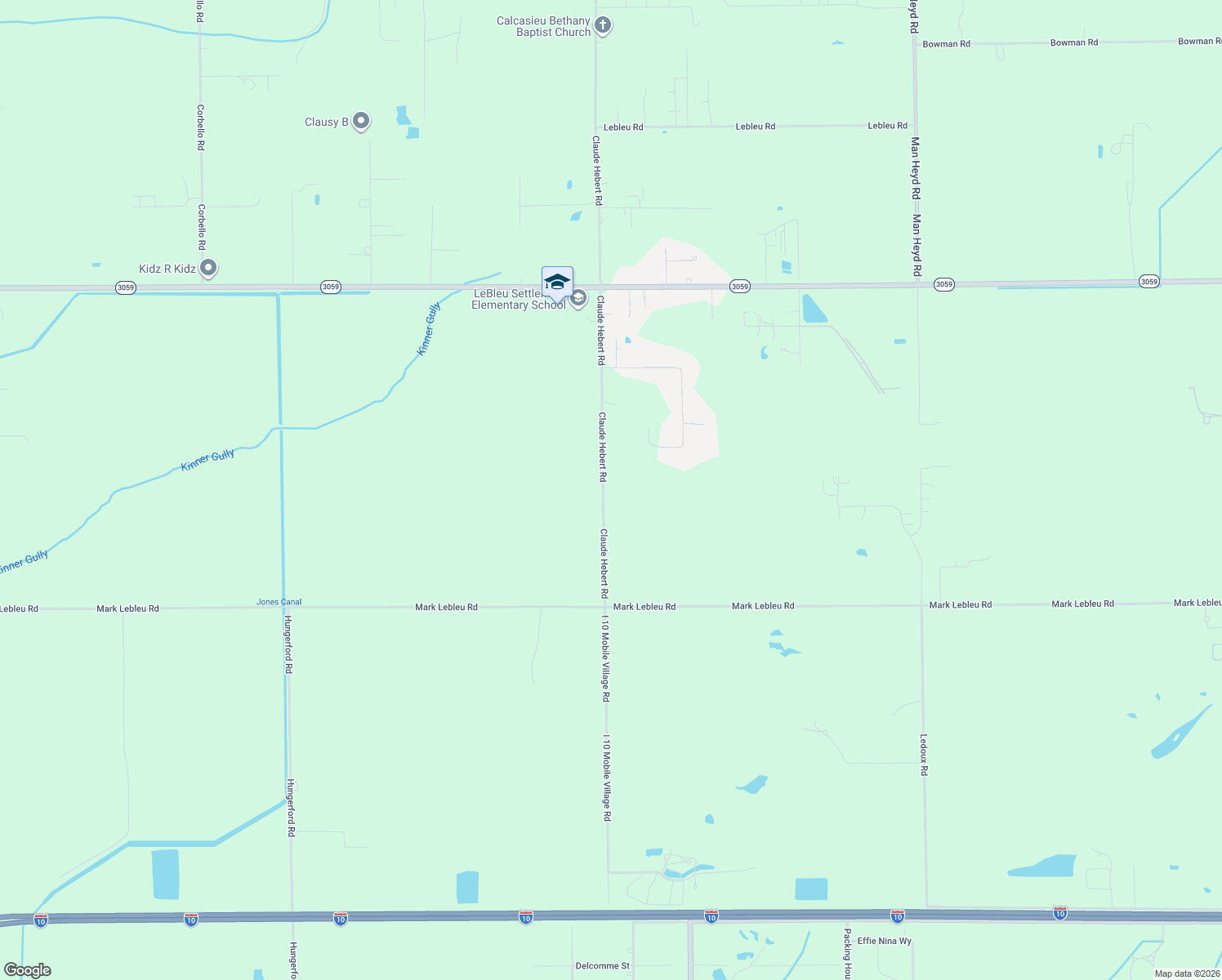 map of restaurants, bars, coffee shops, grocery stores, and more near 1543 Claude Hebert Rd in Lake Charles