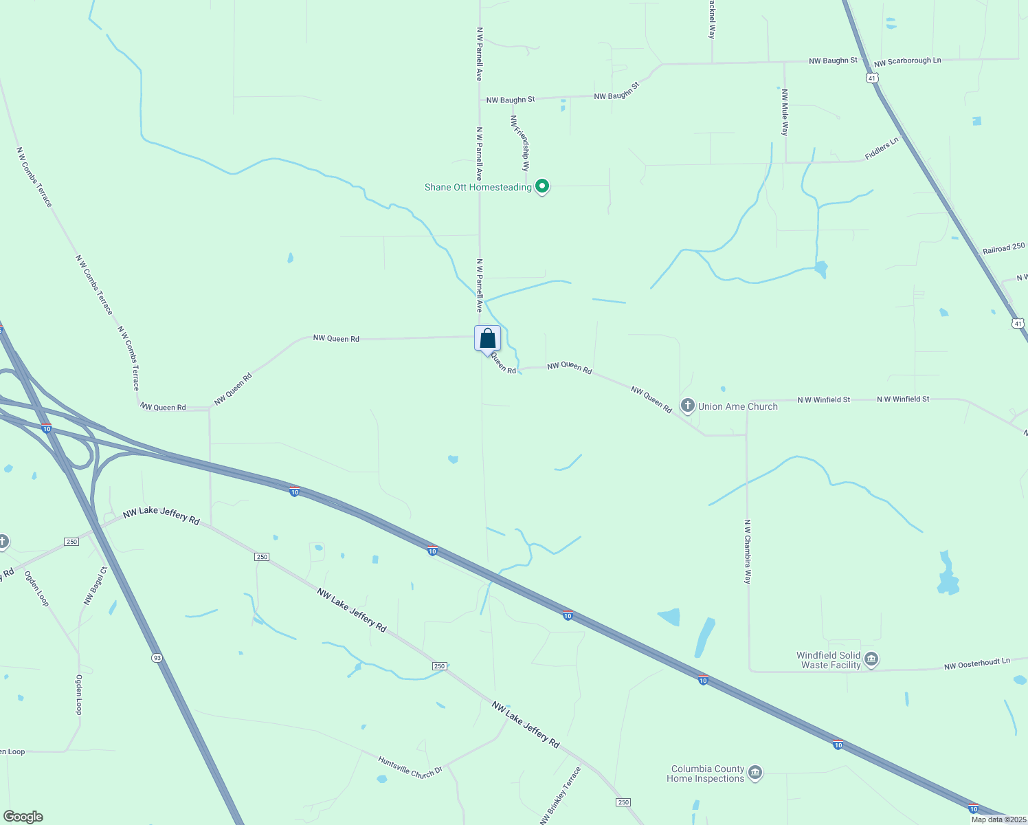 map of restaurants, bars, coffee shops, grocery stores, and more near 345 Parnell Road in Lake City