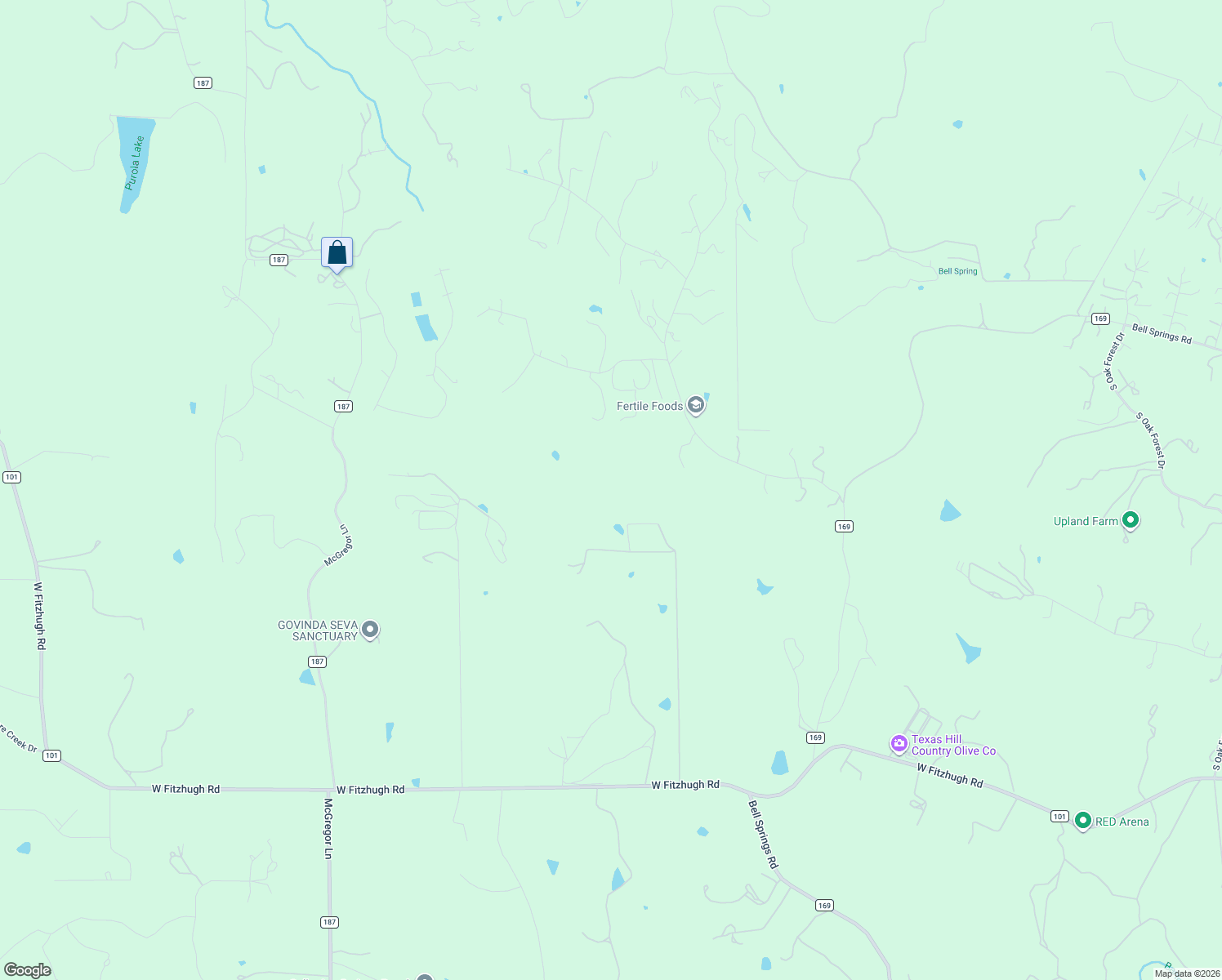 map of restaurants, bars, coffee shops, grocery stores, and more near Unnamed Road in Dripping Springs