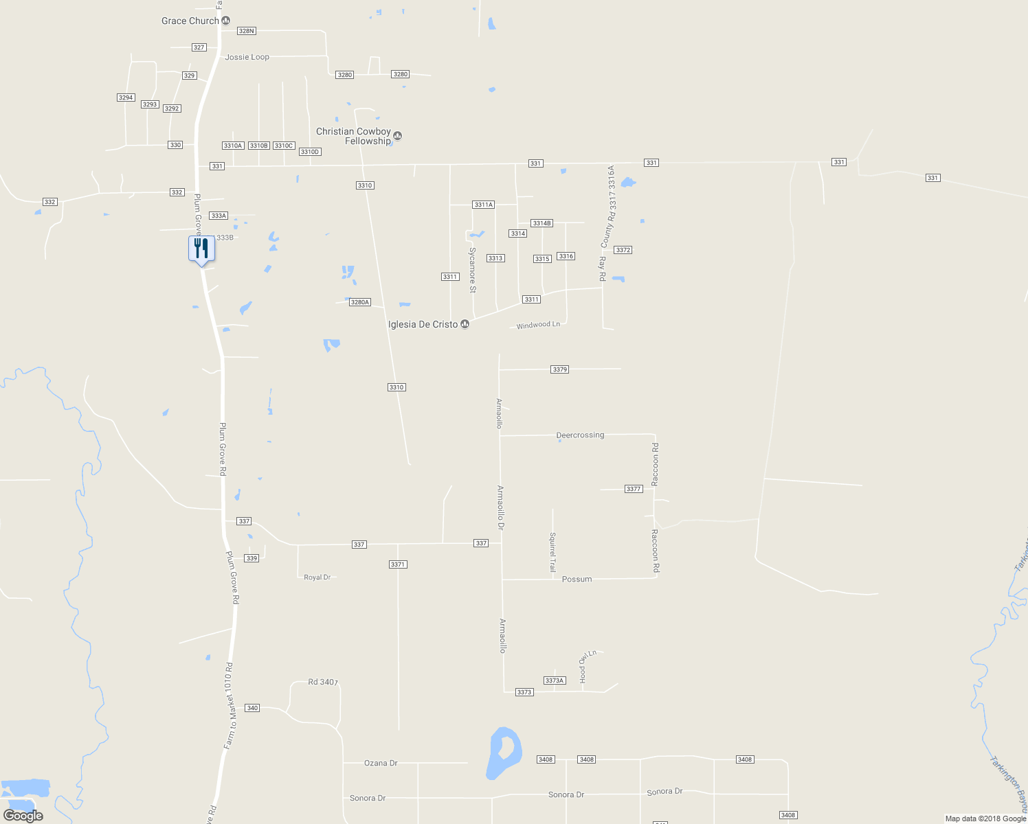 map of restaurants, bars, coffee shops, grocery stores, and more near 1070 County Road 3372 in Cleveland