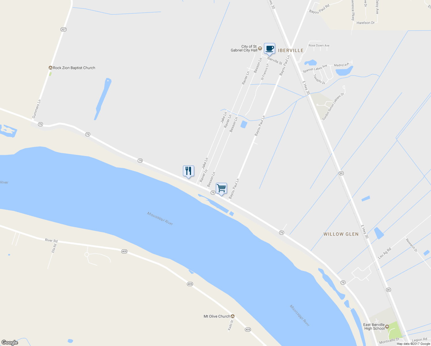 map of restaurants, bars, coffee shops, grocery stores, and more near 2075 Besson Lane in Sunshine