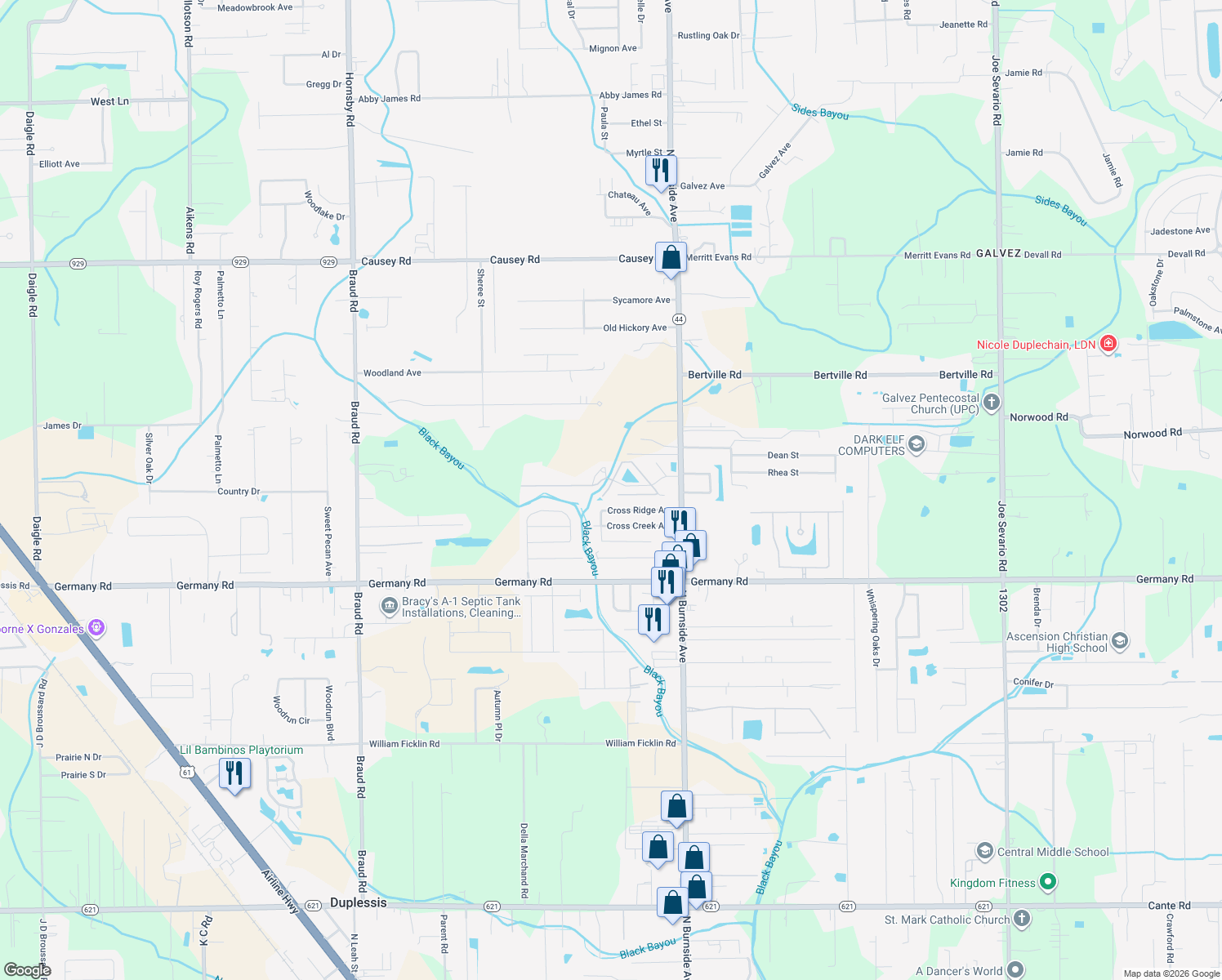 15155 Louisiana 44, Gonzales LA Walk Score