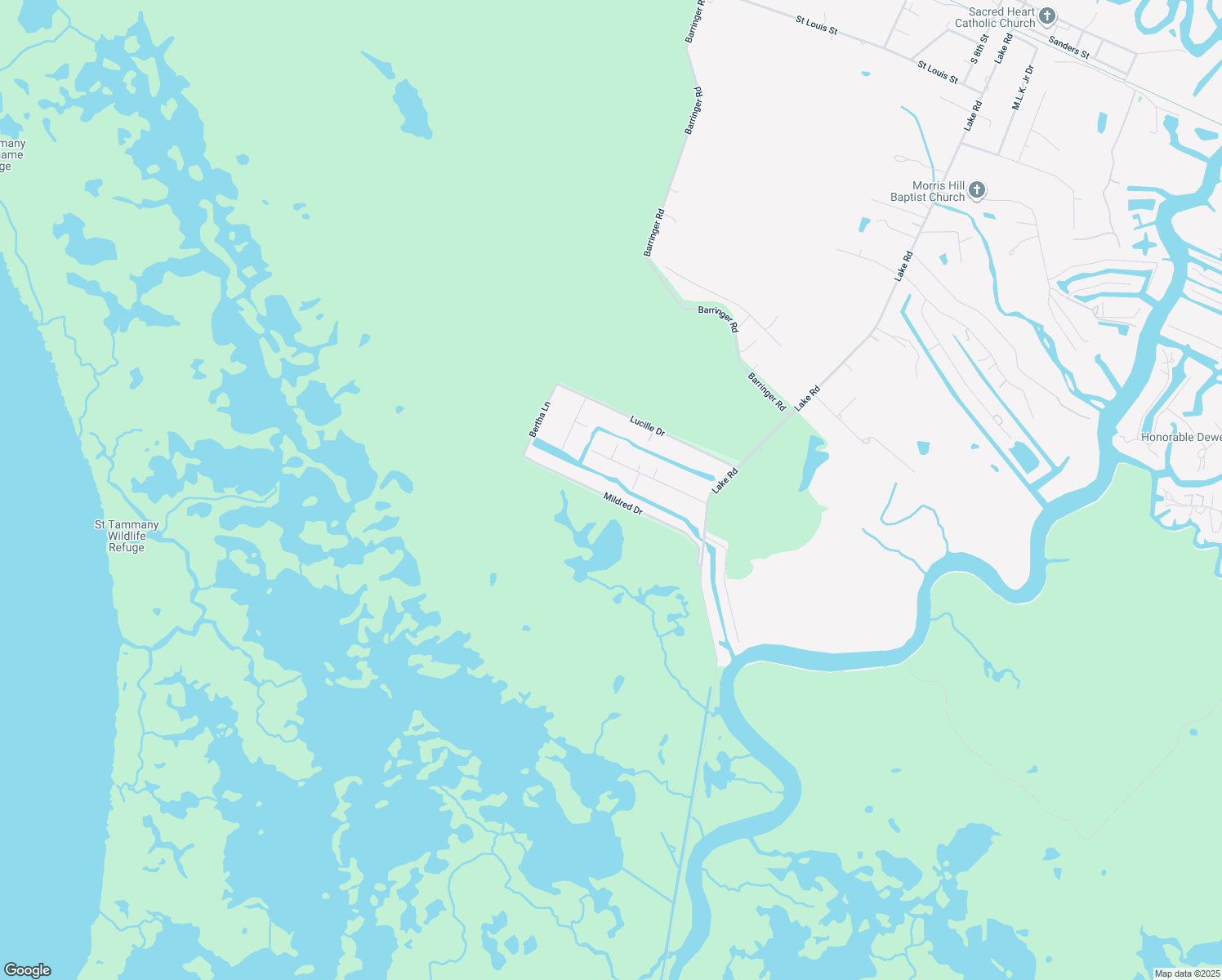 map of restaurants, bars, coffee shops, grocery stores, and more near 26469 Mildred Drive in Lacombe