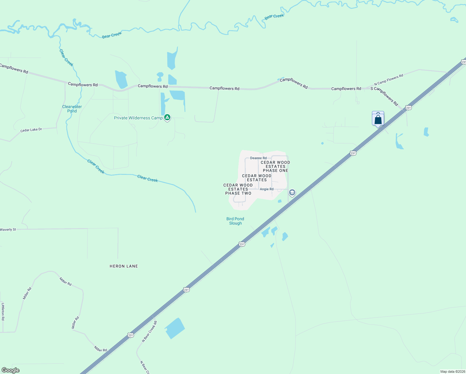 map of restaurants, bars, coffee shops, grocery stores, and more near 8308 Angie Circle in Panama City