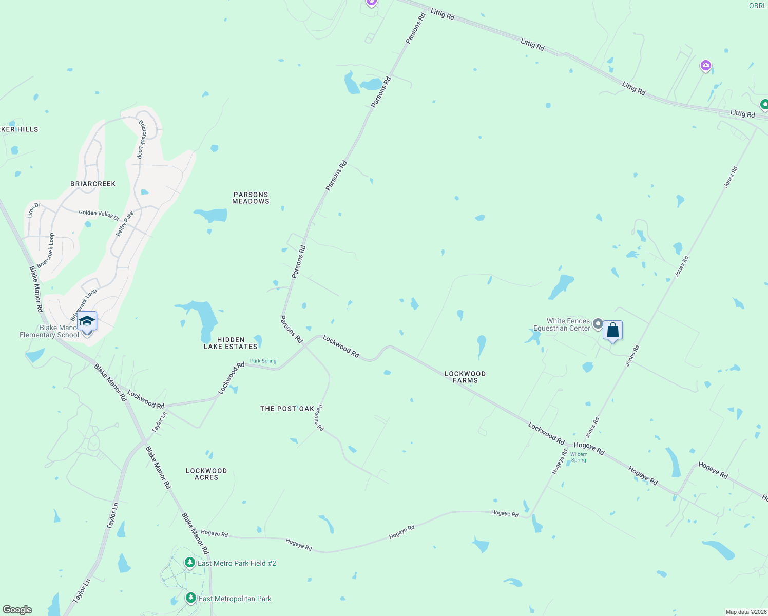 map of restaurants, bars, coffee shops, grocery stores, and more near 19414 Lockwood Road in Manor