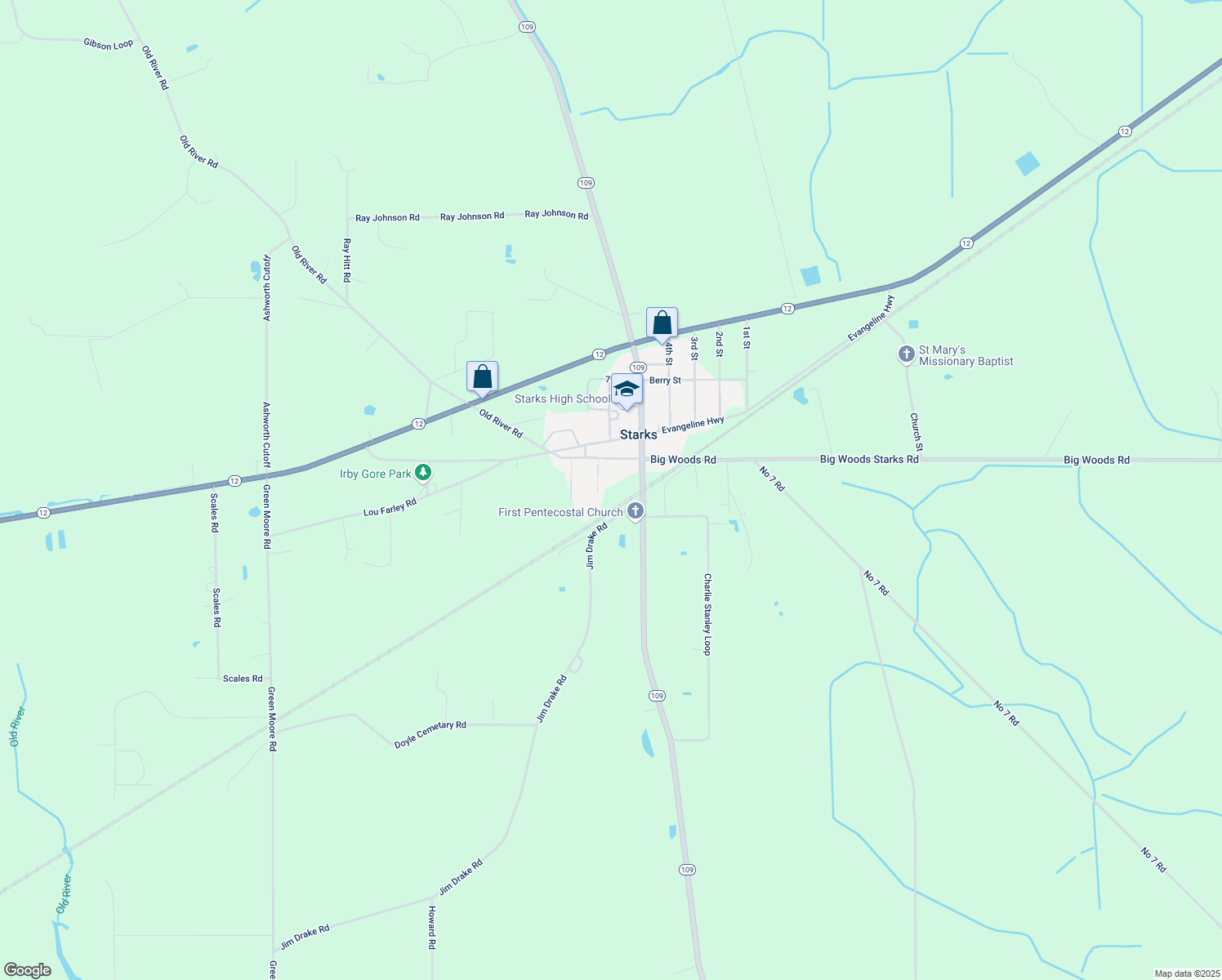 map of restaurants, bars, coffee shops, grocery stores, and more near 118 Robert Street in Calcasieu