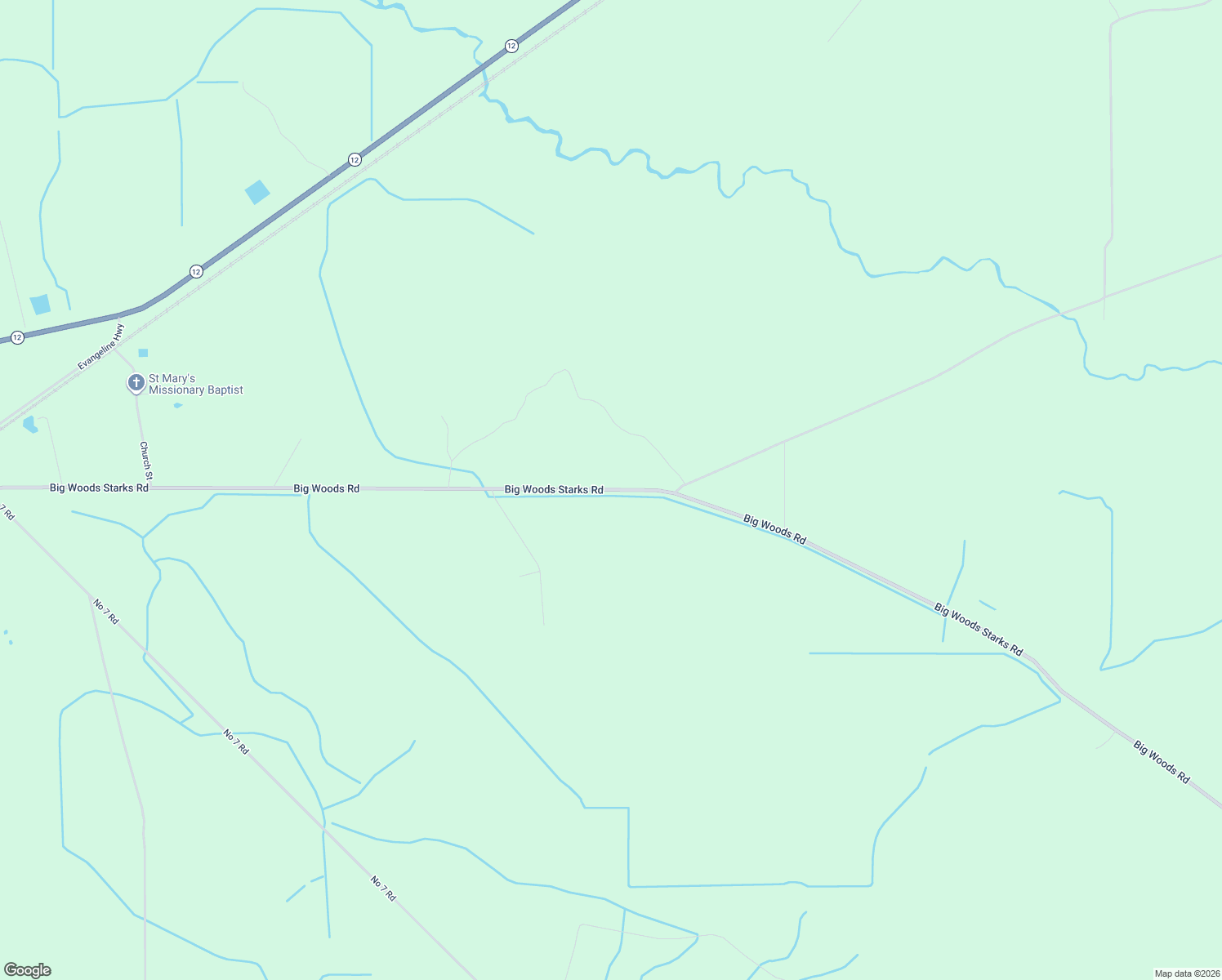 map of restaurants, bars, coffee shops, grocery stores, and more near Big Woods Road in Starks