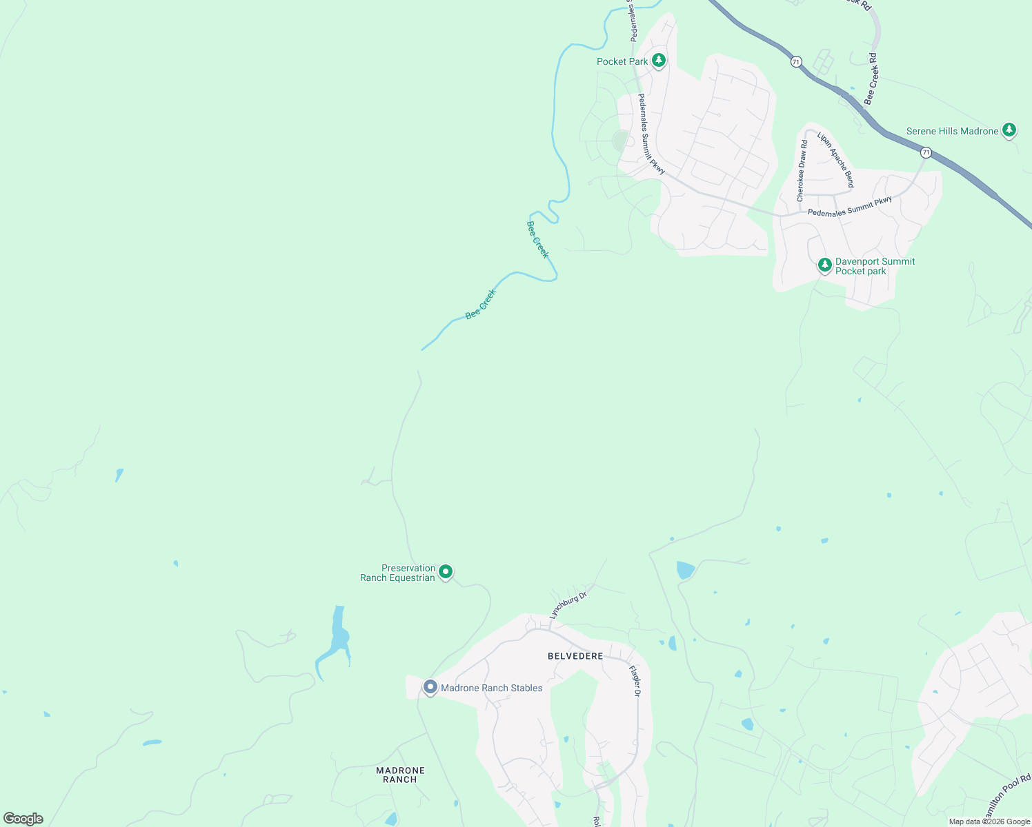 map of restaurants, bars, coffee shops, grocery stores, and more near 7700 Lynchburg Drive in Austin