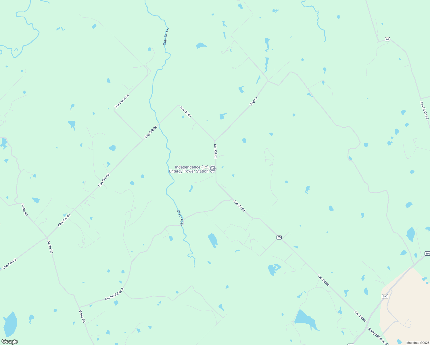 map of restaurants, bars, coffee shops, grocery stores, and more near 9801 Sun Oil Road in Brenham
