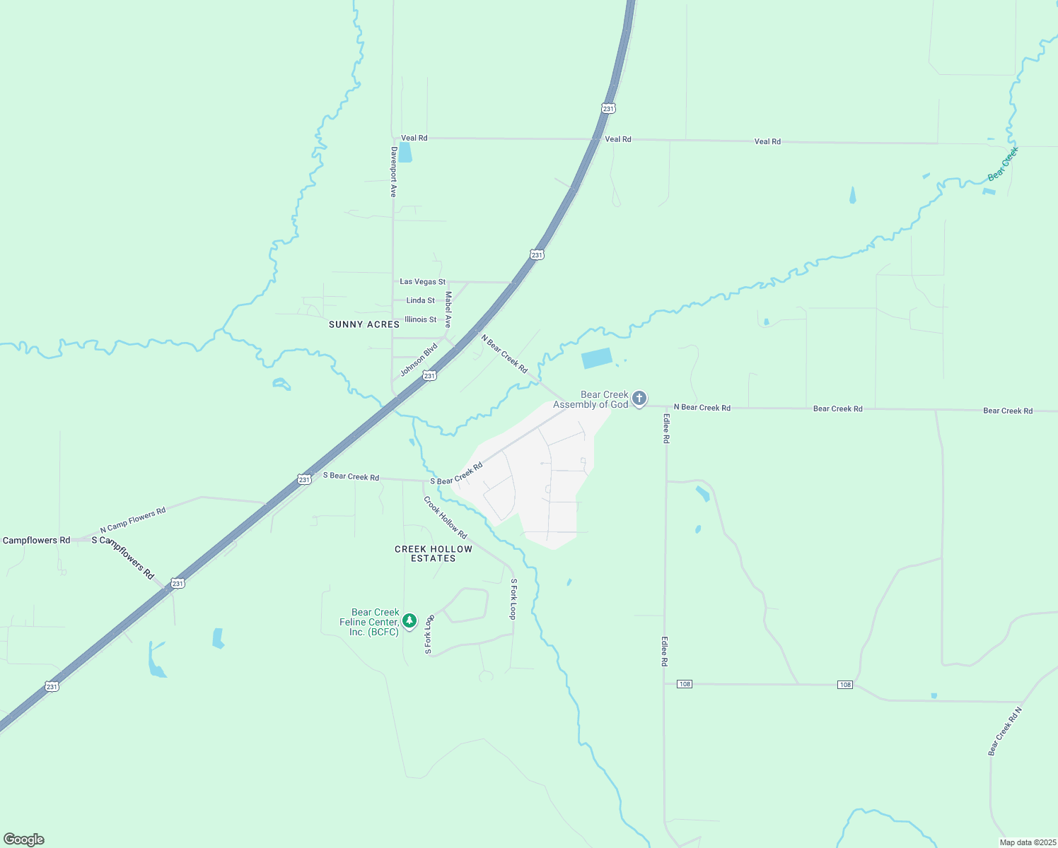map of restaurants, bars, coffee shops, grocery stores, and more near 11109 South Bear Creek Road in Panama City