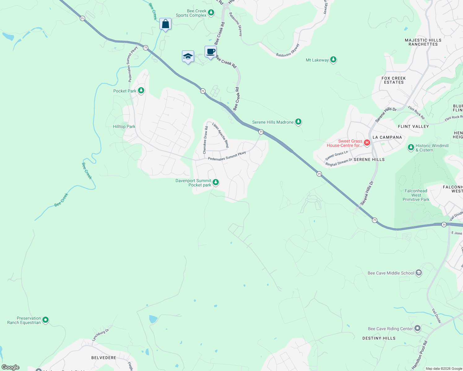 map of restaurants, bars, coffee shops, grocery stores, and more near 17909 Dufour Drive in VLG O THE HLS