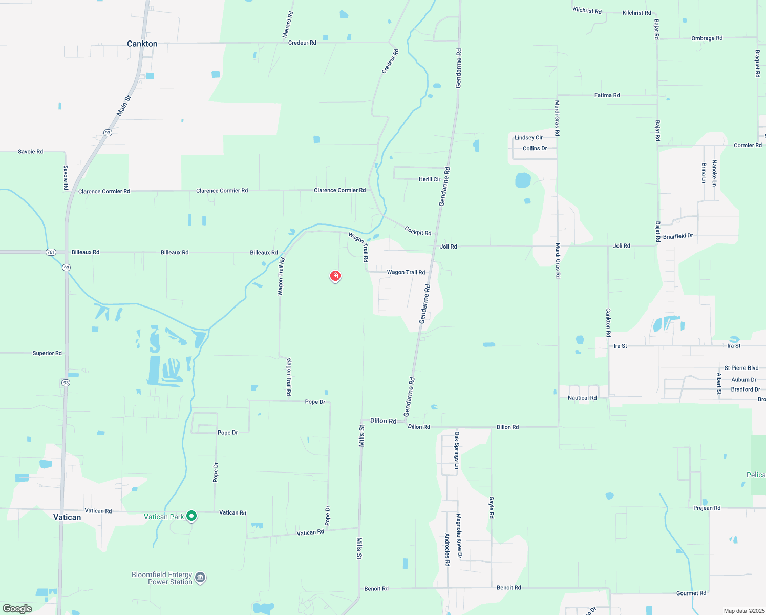 map of restaurants, bars, coffee shops, grocery stores, and more near 103 Spanish Oak Dr in Carencro