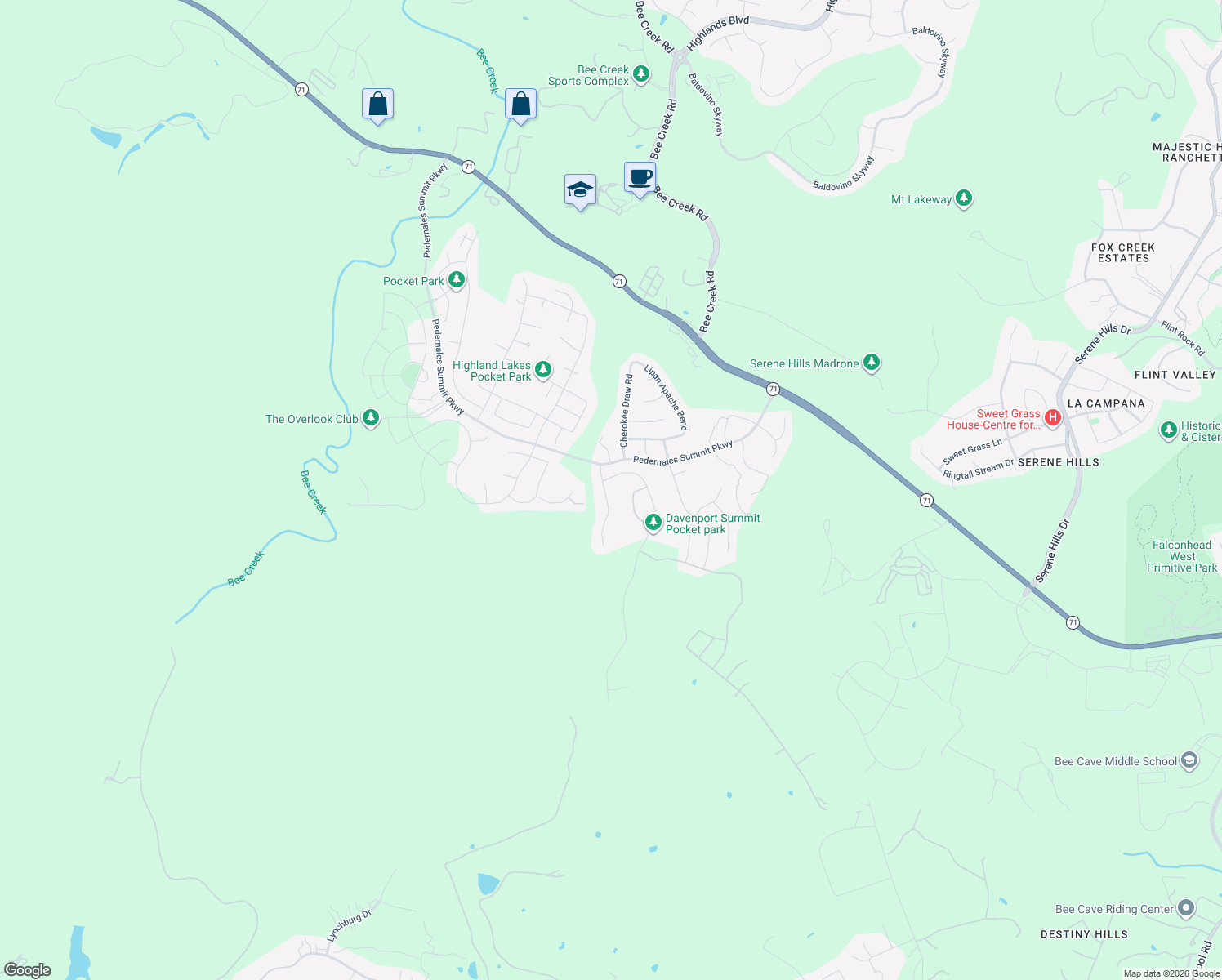 map of restaurants, bars, coffee shops, grocery stores, and more near 6016 Osceola Trail in Austin