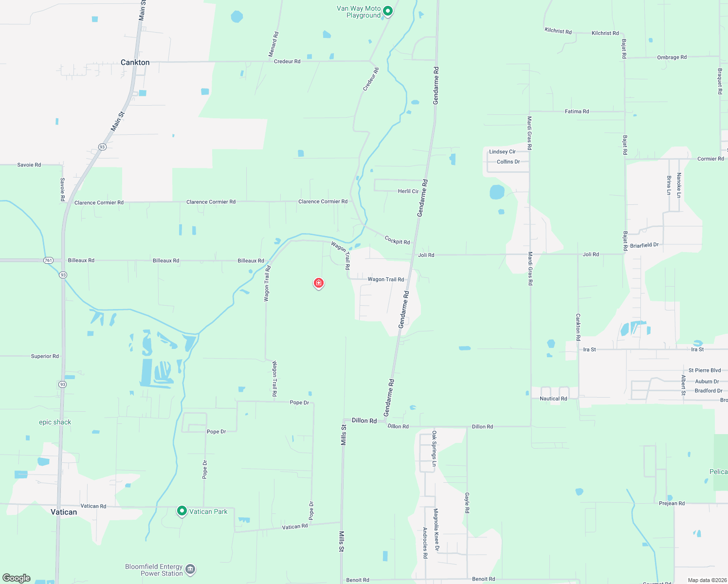 map of restaurants, bars, coffee shops, grocery stores, and more near 103 Scarlet Oak Dr in Carencro