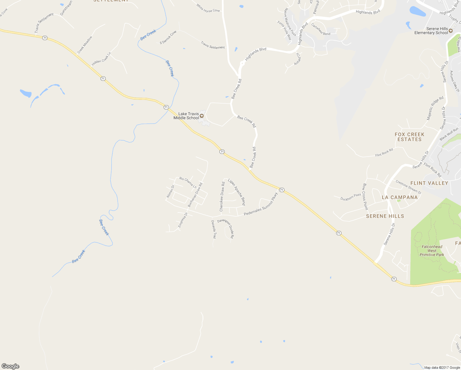 map of restaurants, bars, coffee shops, grocery stores, and more near 18105 Kiowa Draw Cove in Austin