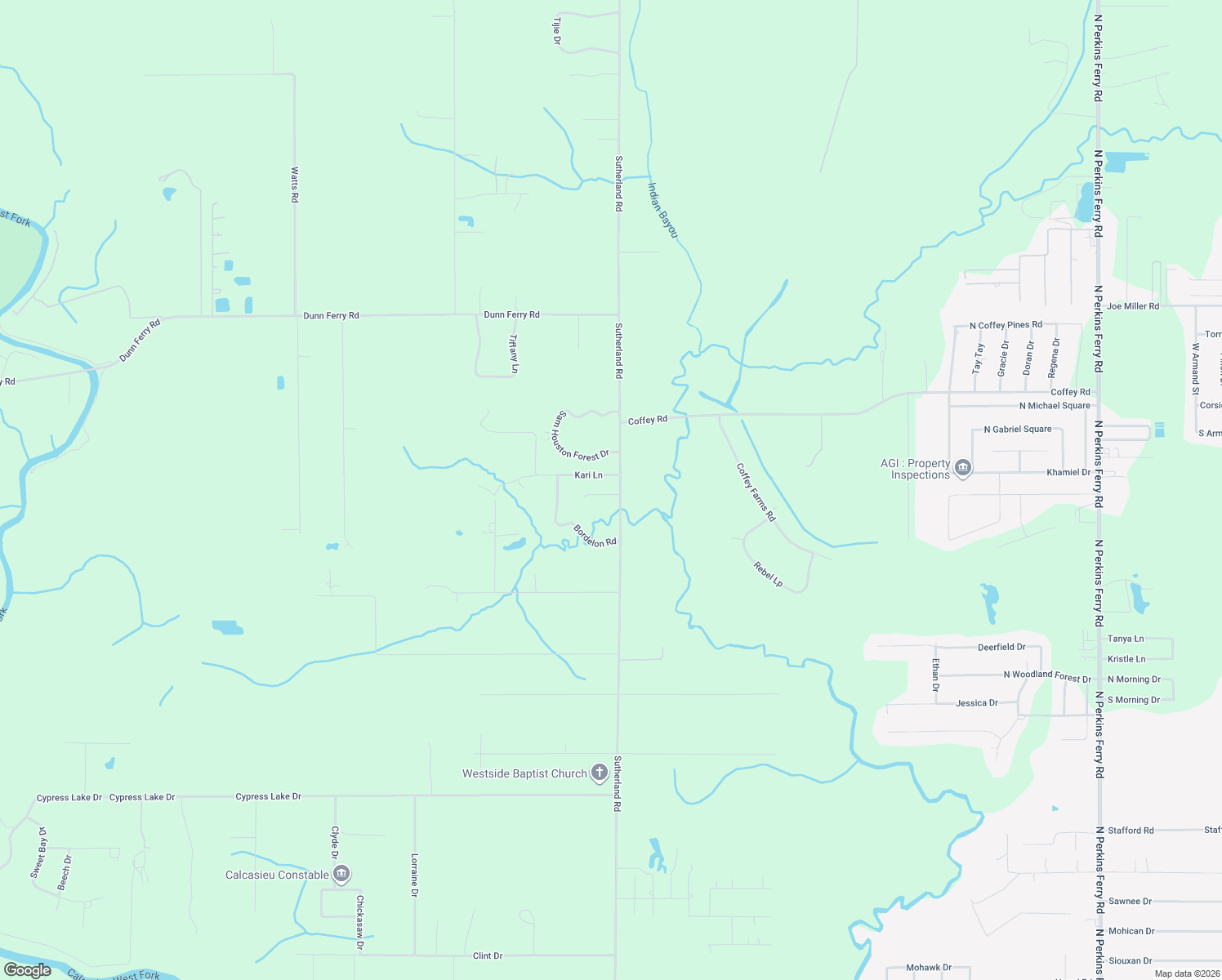 map of restaurants, bars, coffee shops, grocery stores, and more near 2203 Sutherland Rd in Lake Charles
