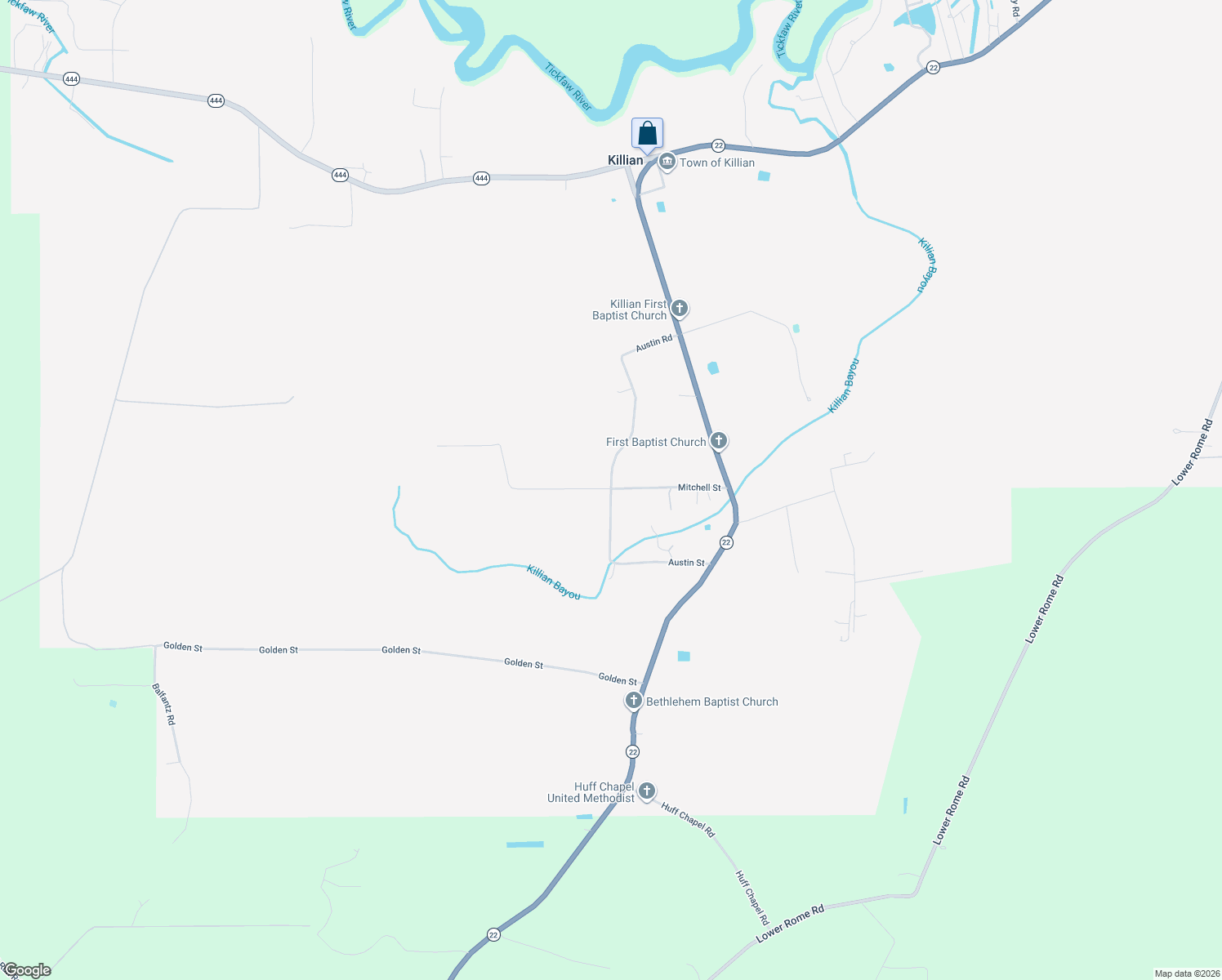 map of restaurants, bars, coffee shops, grocery stores, and more near 18928 Austin Street in Springfield