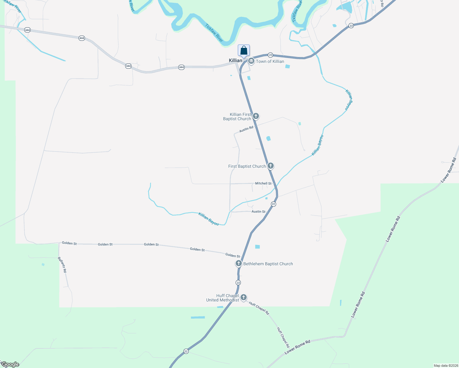 map of restaurants, bars, coffee shops, grocery stores, and more near 29400 Claiborne Street in Springfield