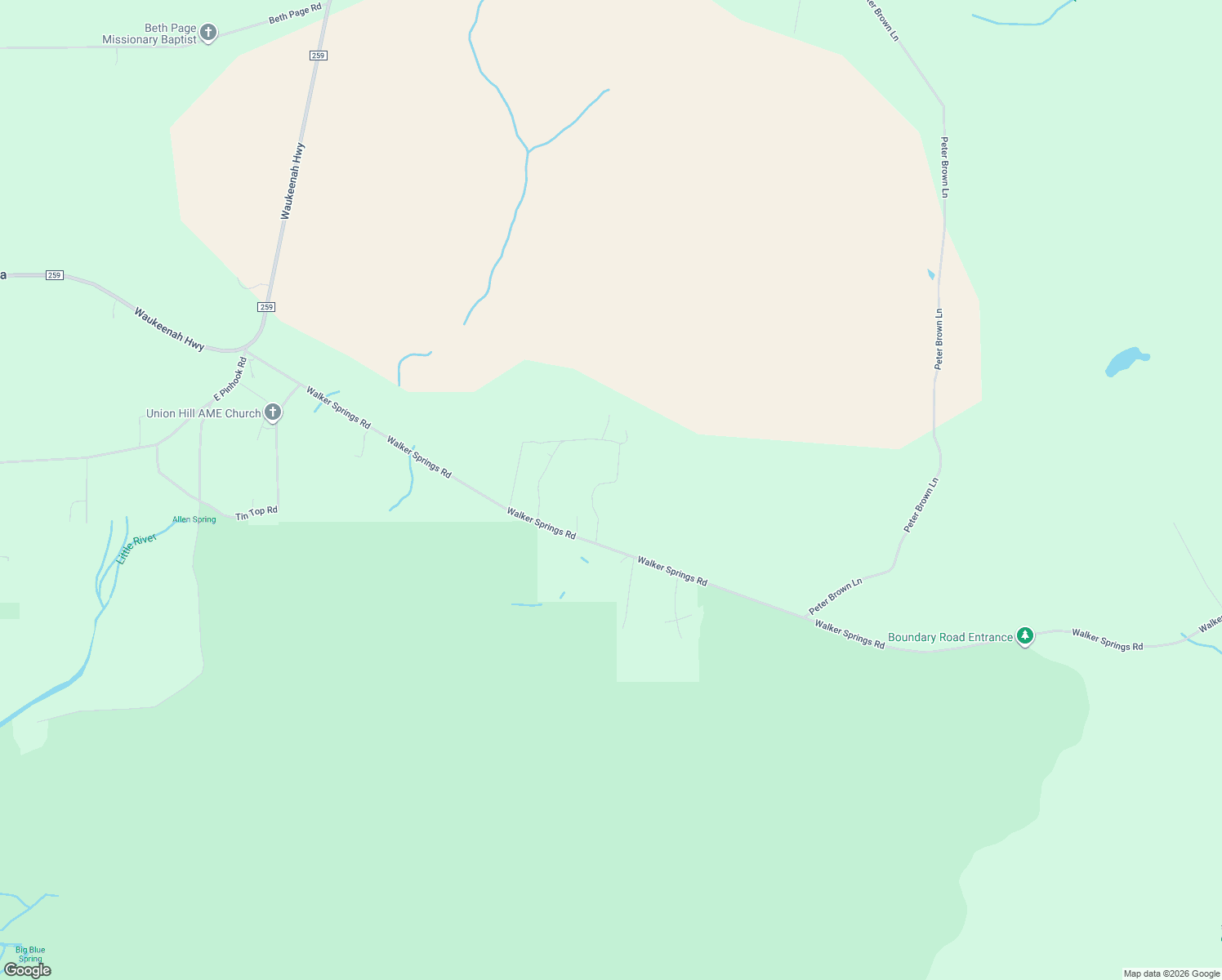 map of restaurants, bars, coffee shops, grocery stores, and more near 671 Horseshoe Road in Monticello