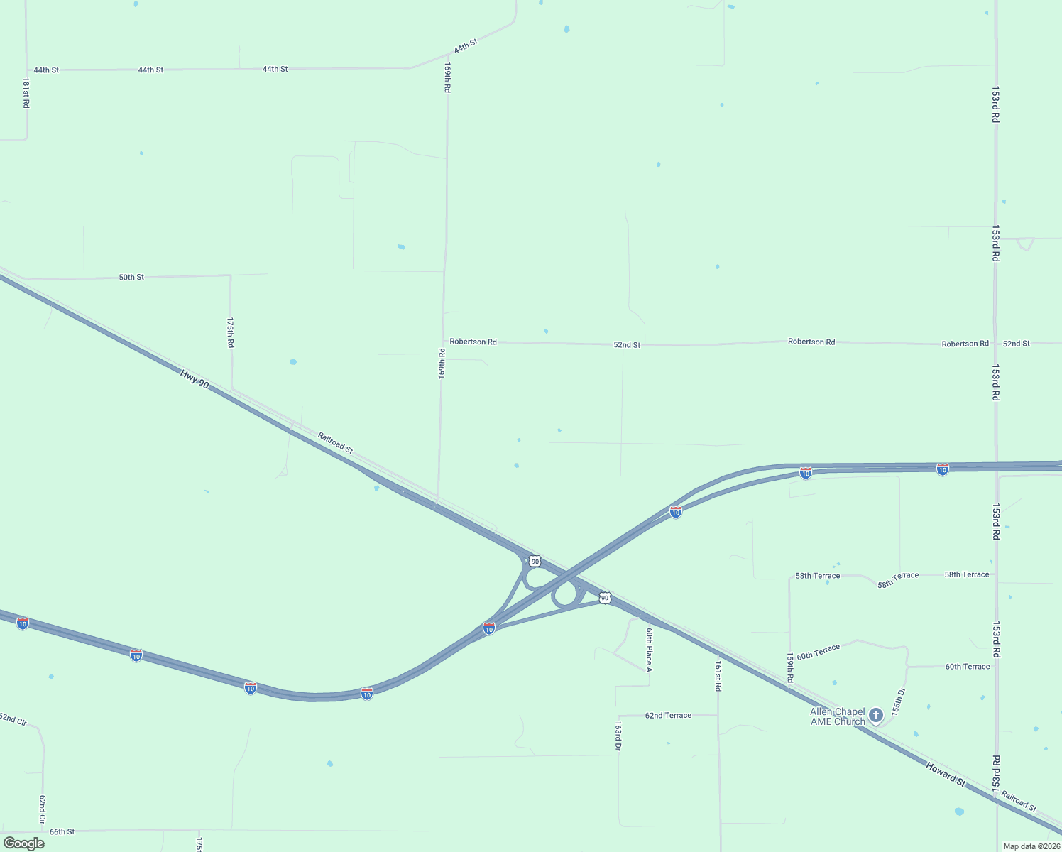 map of restaurants, bars, coffee shops, grocery stores, and more near 16579 54th Place in Live Oak