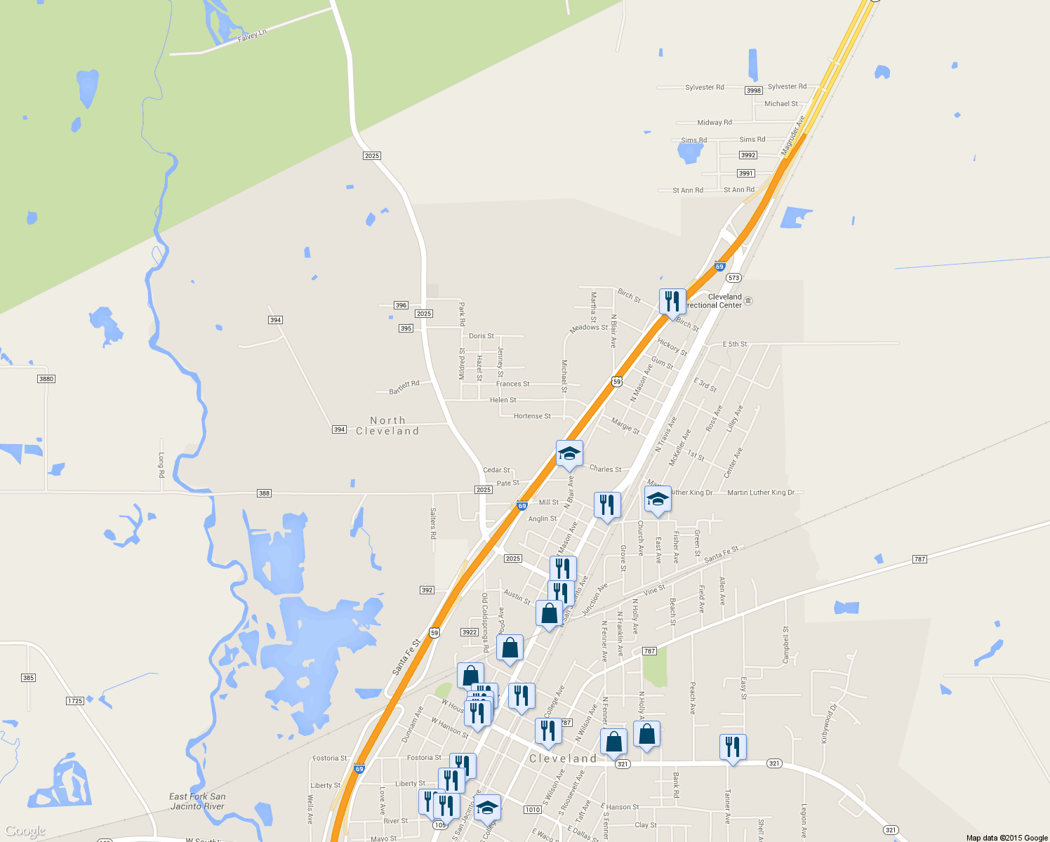map of restaurants, bars, coffee shops, grocery stores, and more near 506 Hortense St in Cleveland