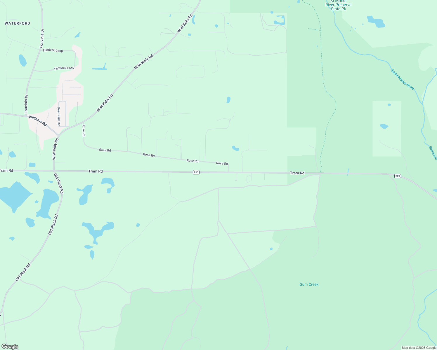 map of restaurants, bars, coffee shops, grocery stores, and more near 10425 Tram Road in Tallahassee