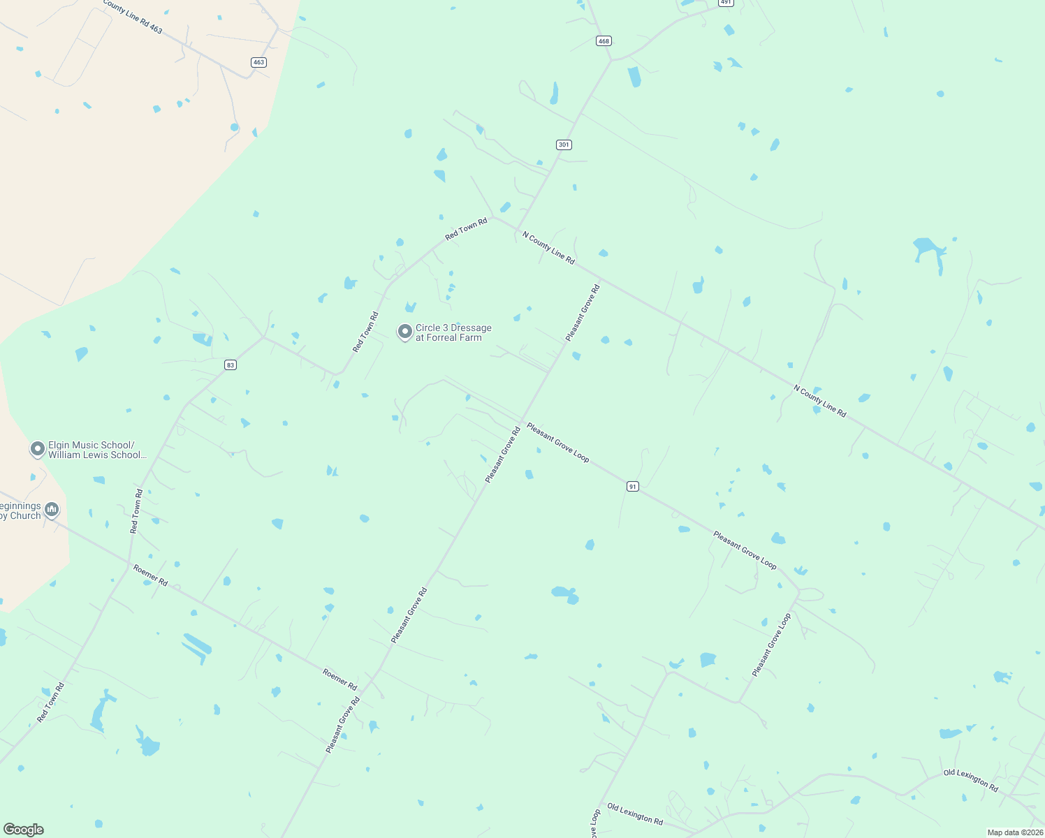 map of restaurants, bars, coffee shops, grocery stores, and more near 153 Pleasant Grove Road in Elgin